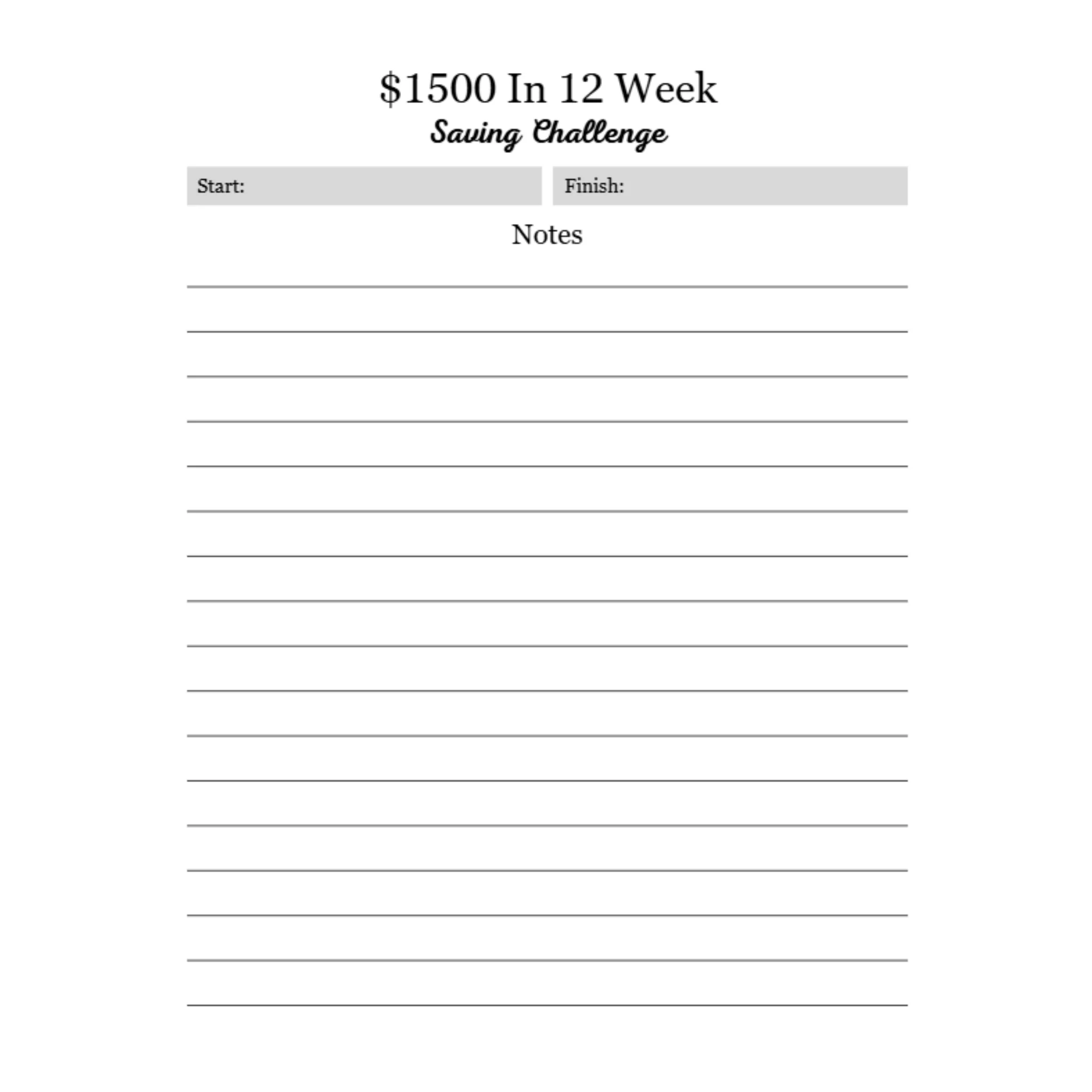 12 Weeks Saving Challenge Bundle - Image 5