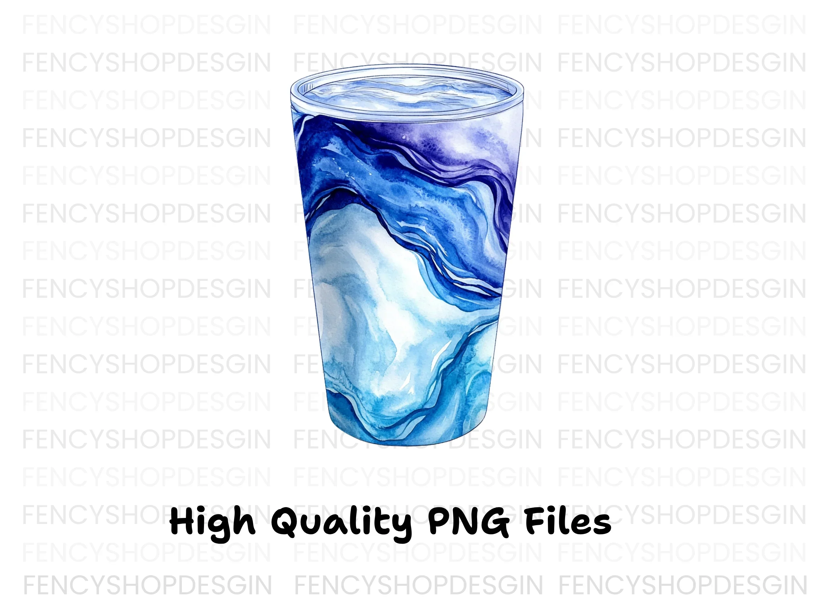 Abstract Blue Glass Clipart Bundle - Image 3