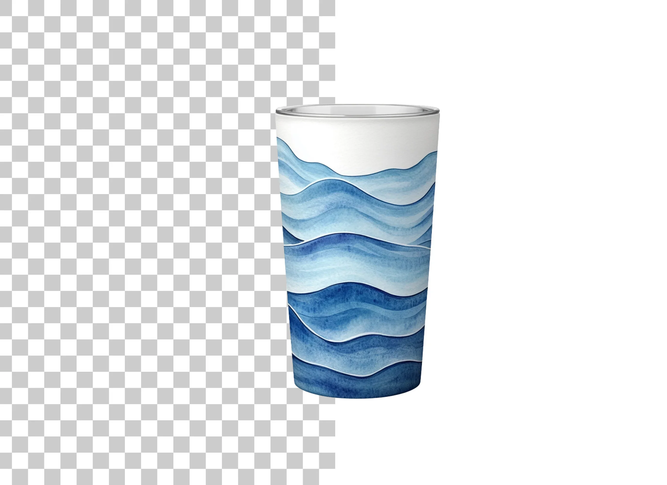 Abstract Blue Wave Tumbler Clipart Bundle - Image 6