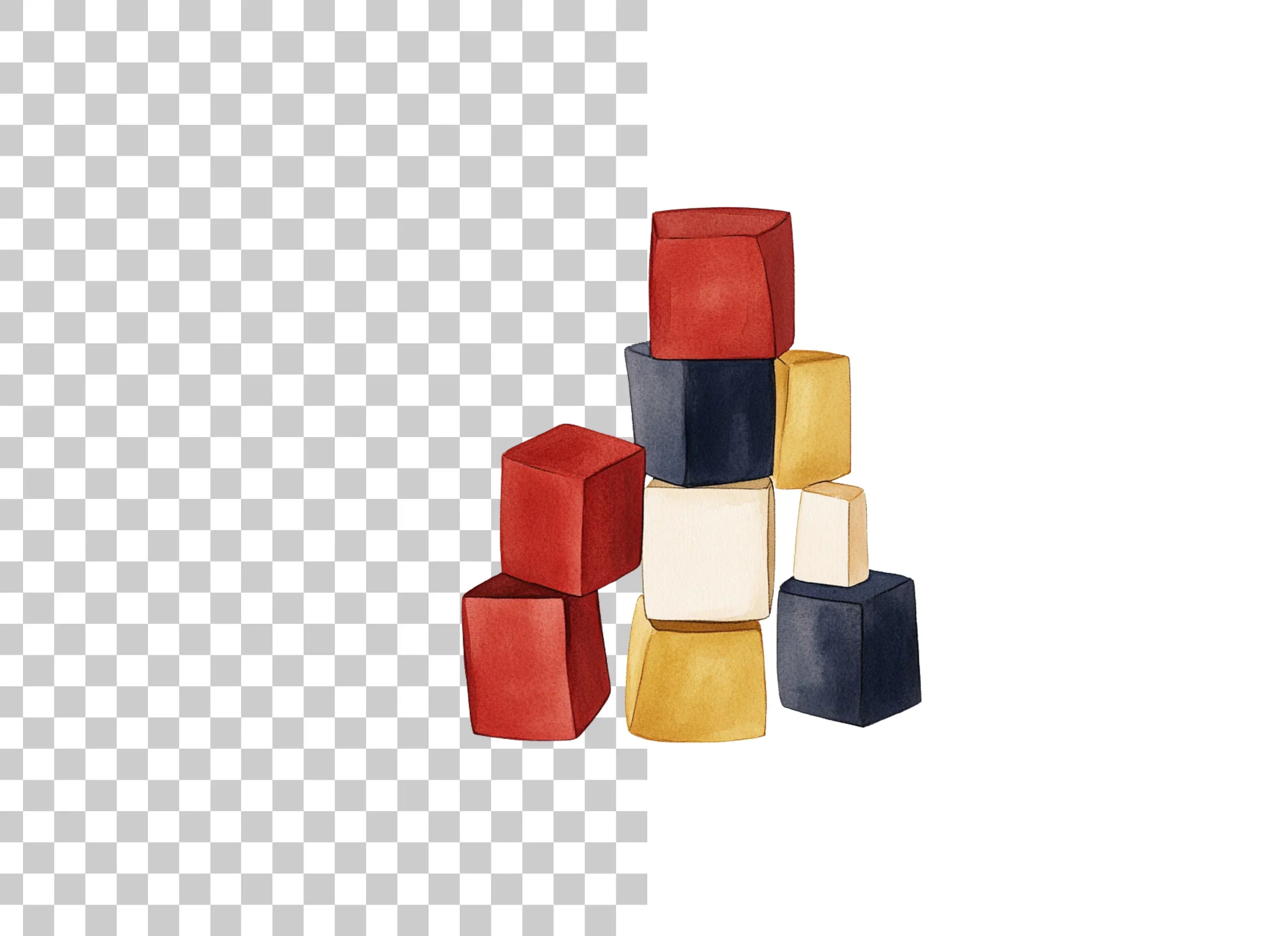 Abstract Building Blocks Clipart Bundle - Image 2