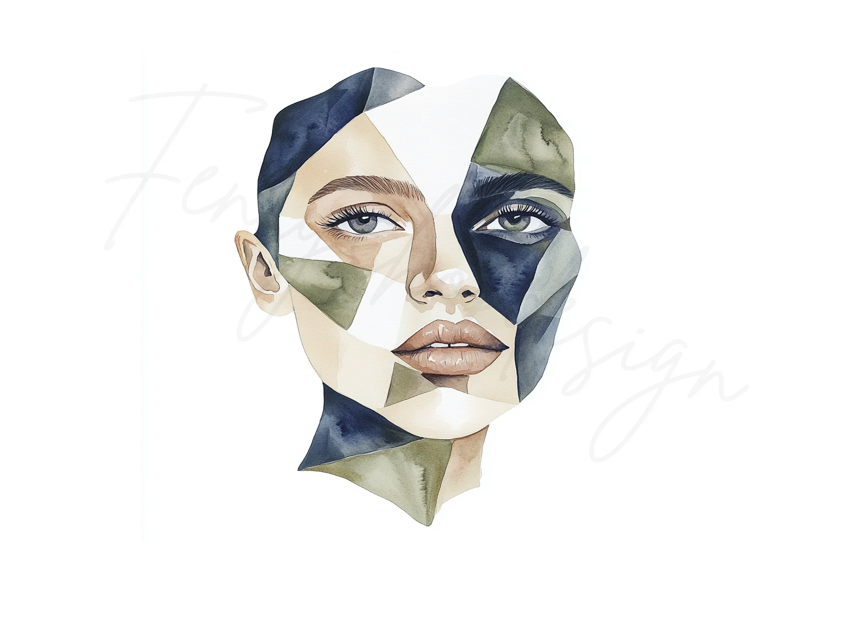 Abstract Faces Clipart Bundle - Image 3