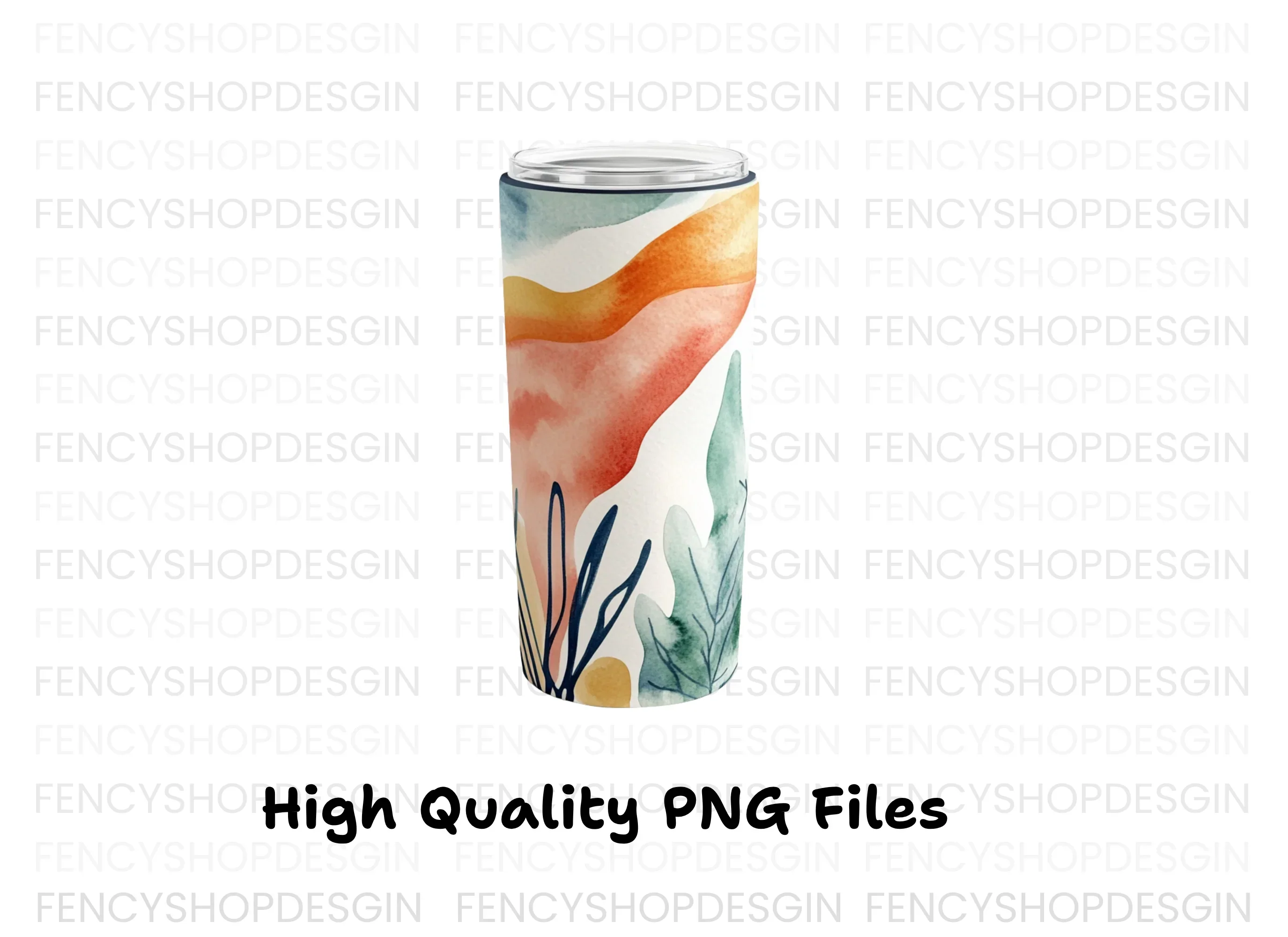 Abstract Floral Slim Tumbler Clipart Bundle - Image 2