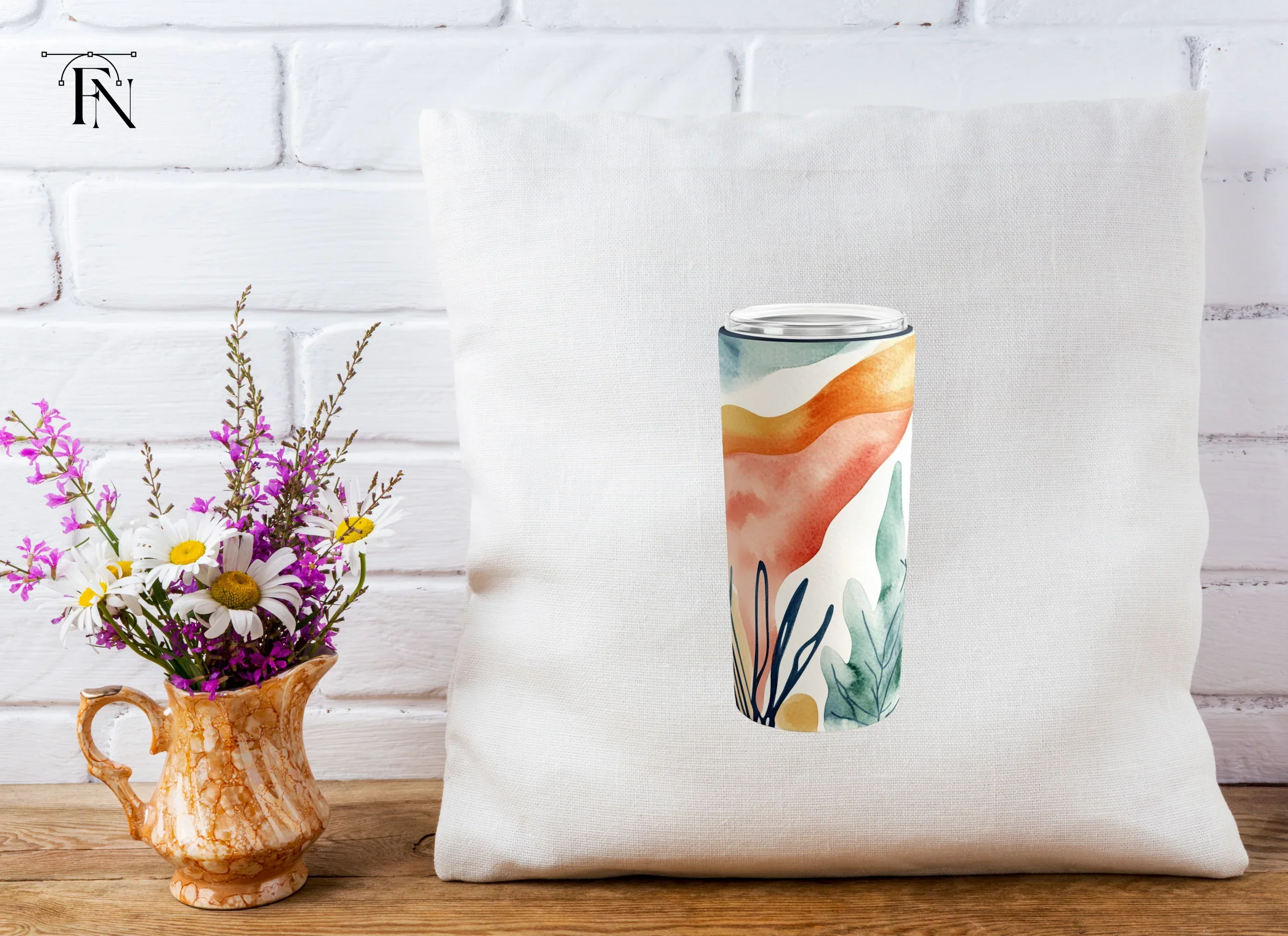 Abstract Floral Slim Tumbler Clipart Bundle - Image 4