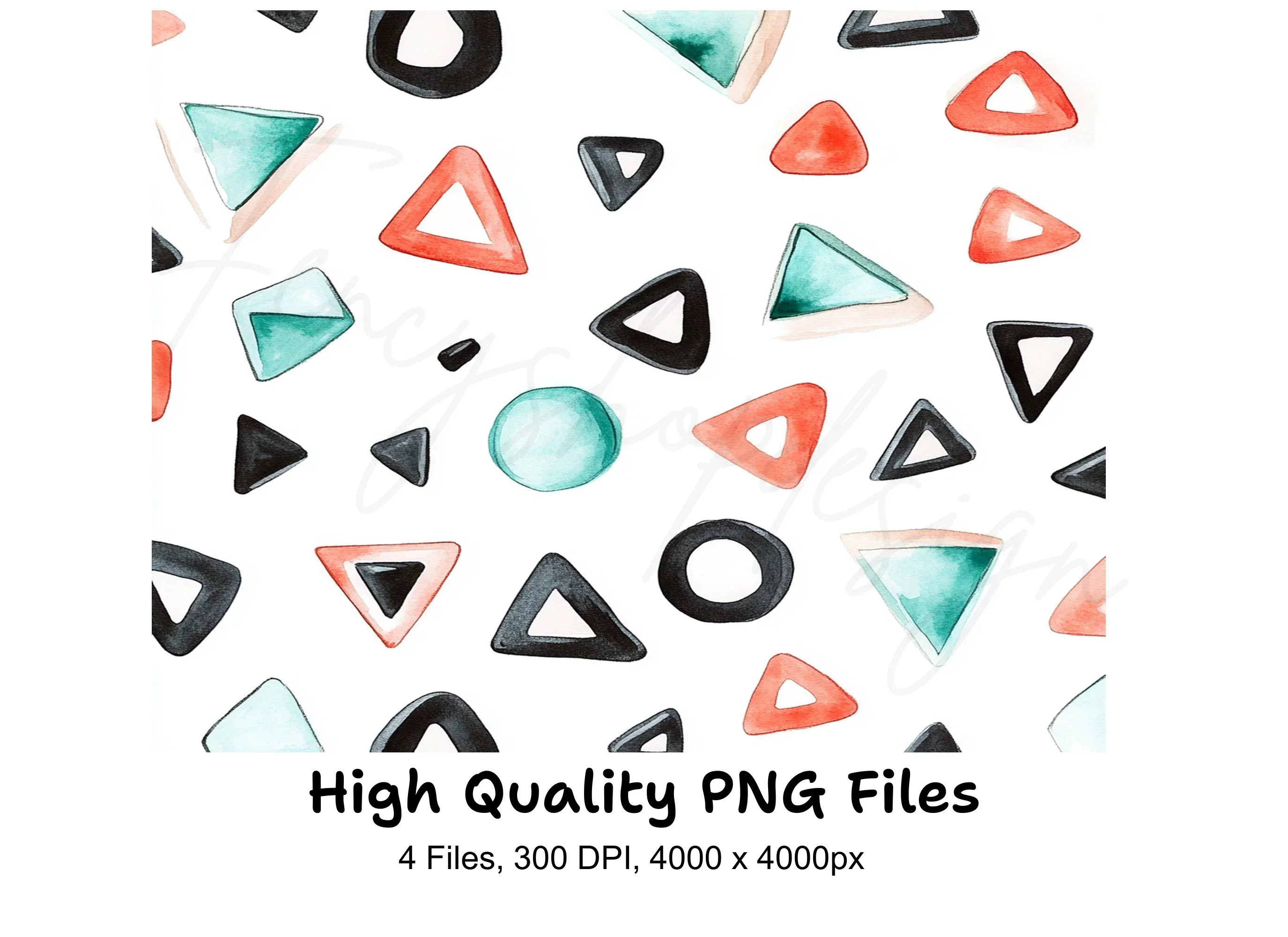 Abstract Geometric Shapes Clipart Bundle