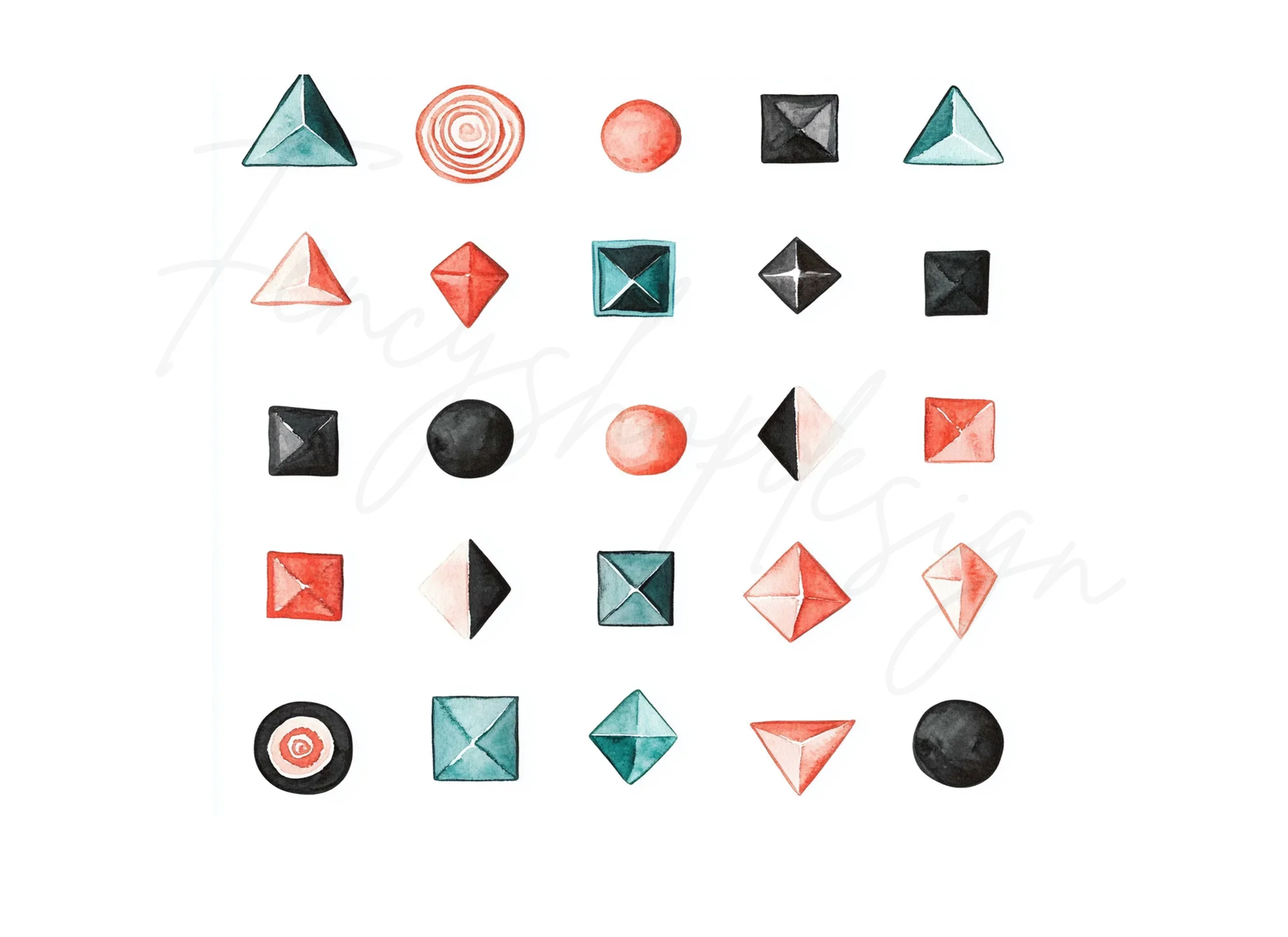 Abstract Geometric Shapes Clipart Bundle - Image 2