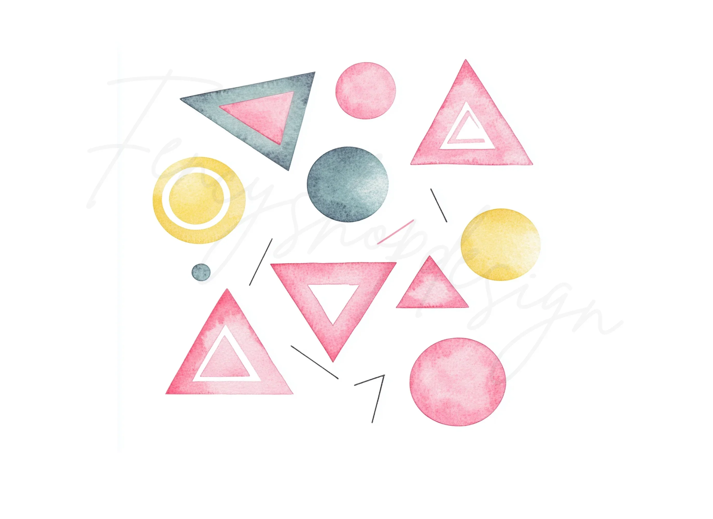 Abstract Geometric Shapes Clipart Bundle - Image 2