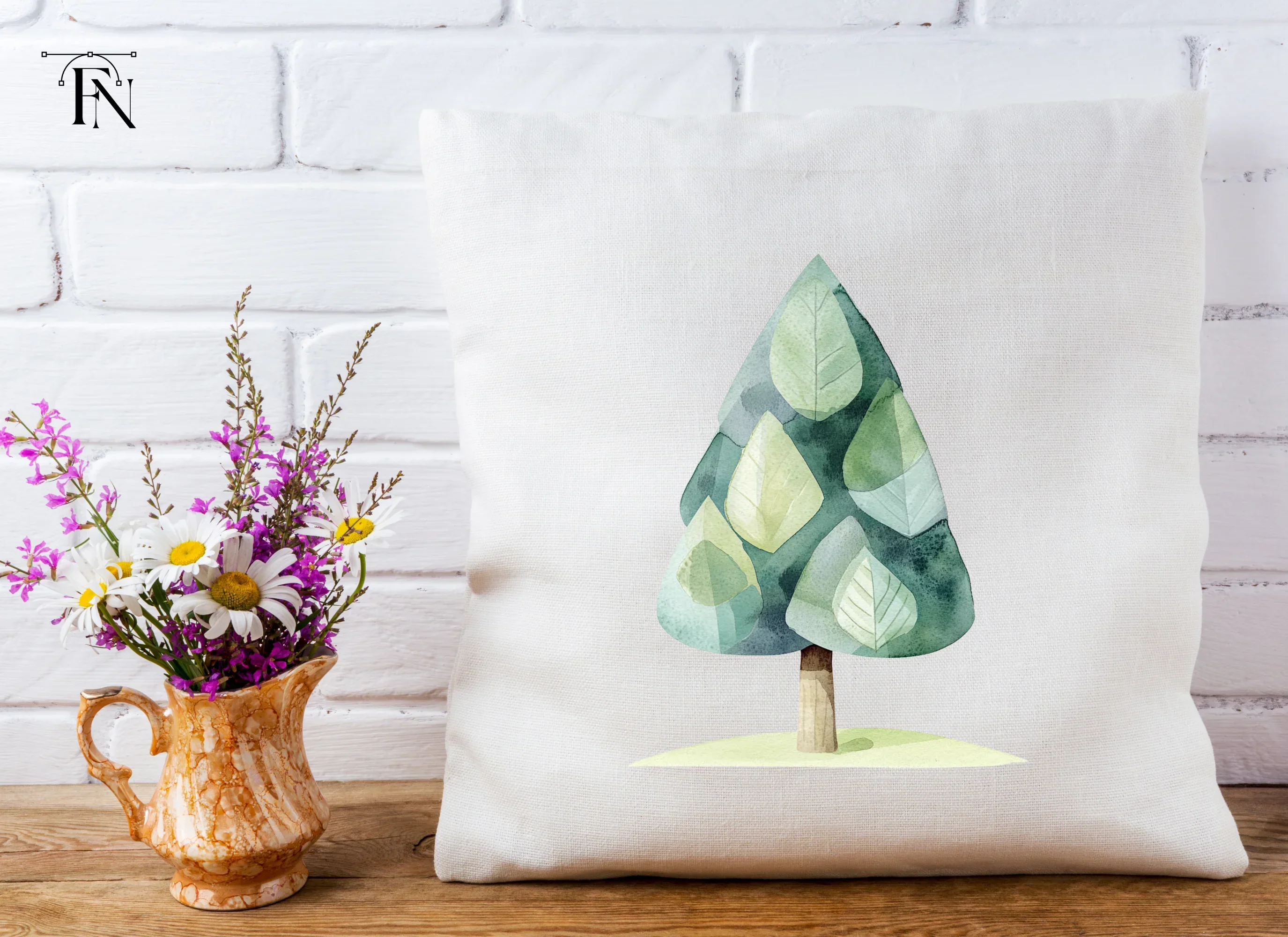 Abstract Green Tree Clipart Bundle - Image 5
