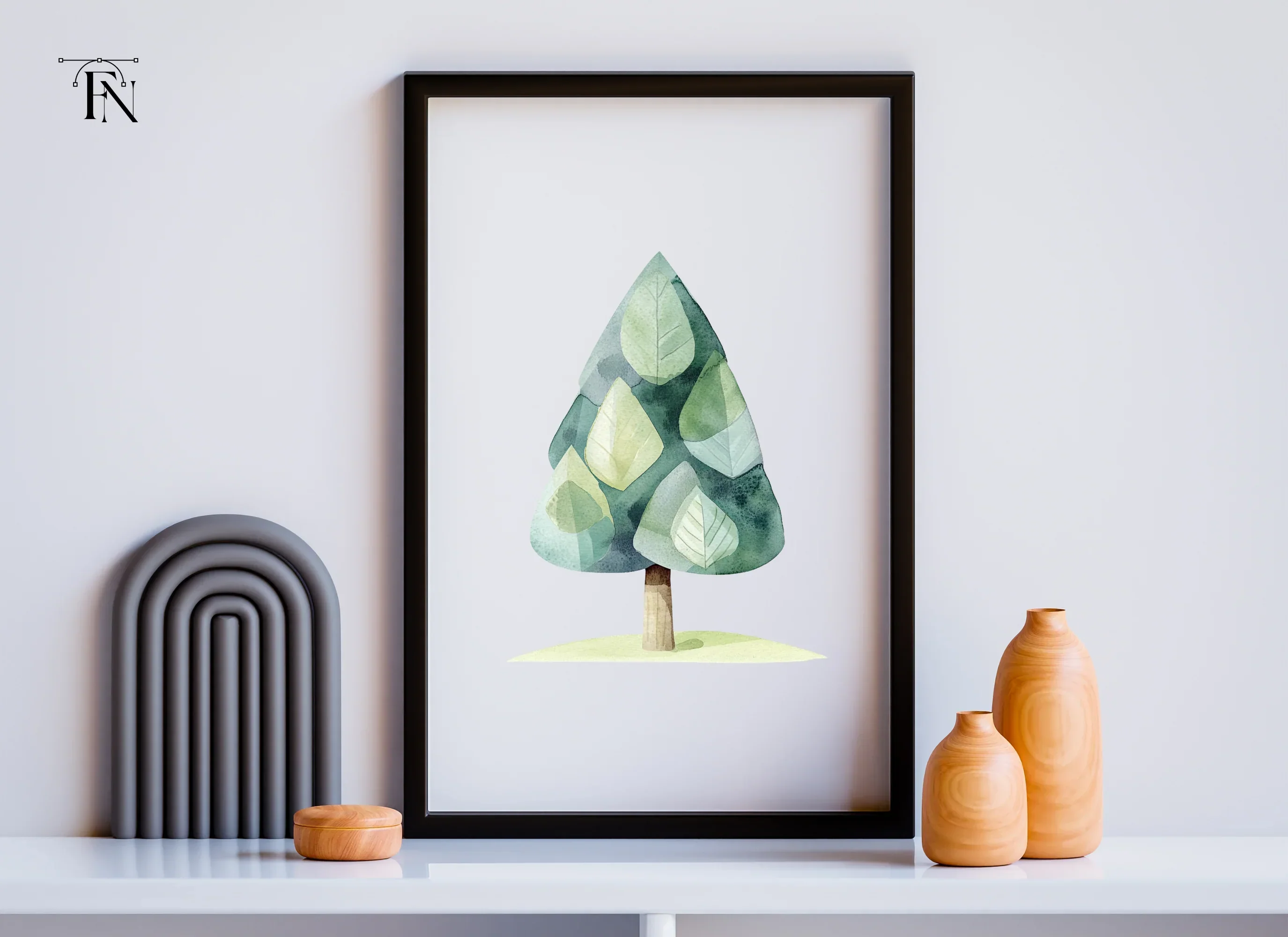 Abstract Green Tree Clipart Bundle - Image 6