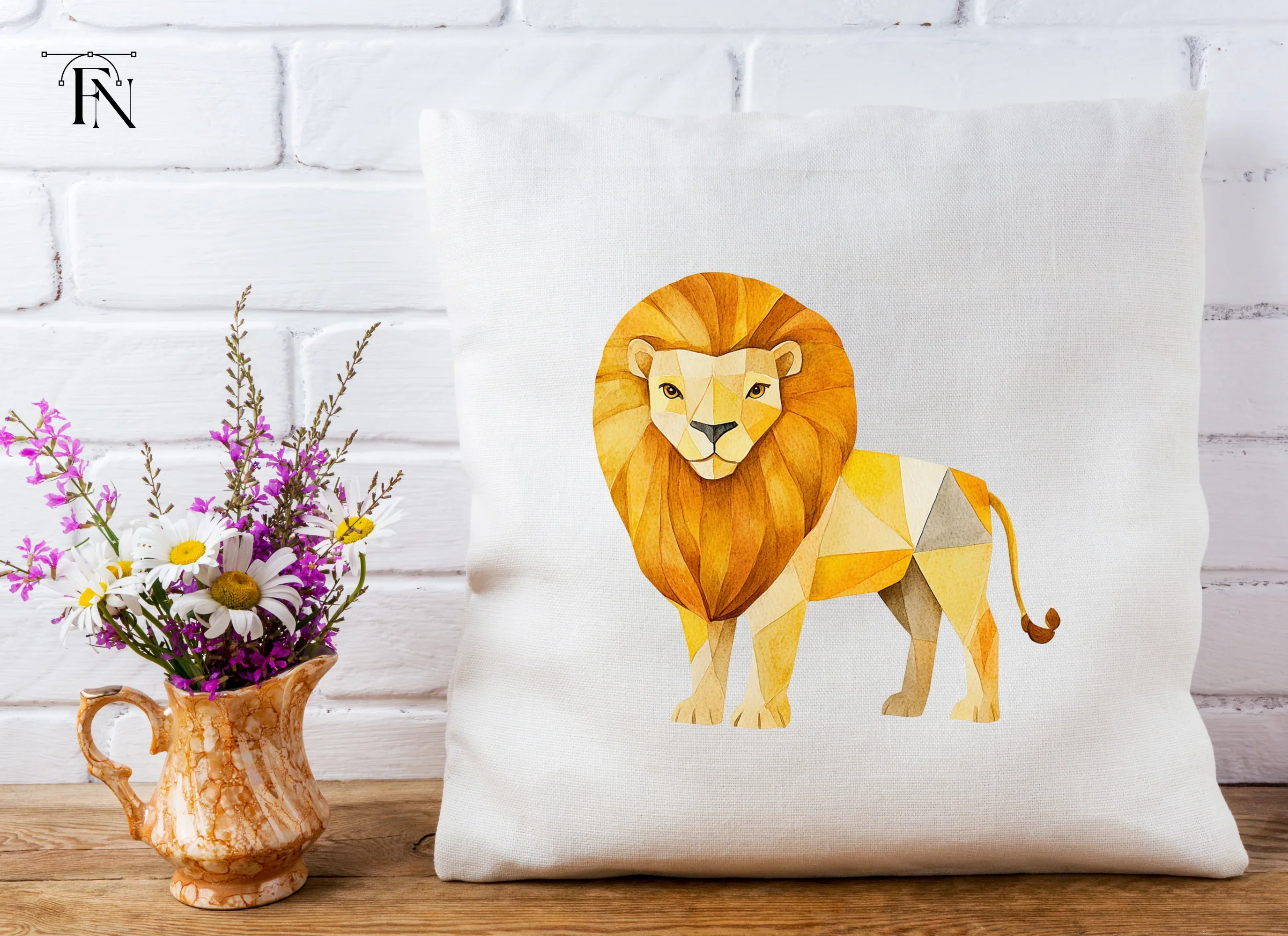 Abstract Polygonal Lion Clipart Bundle - Image 4