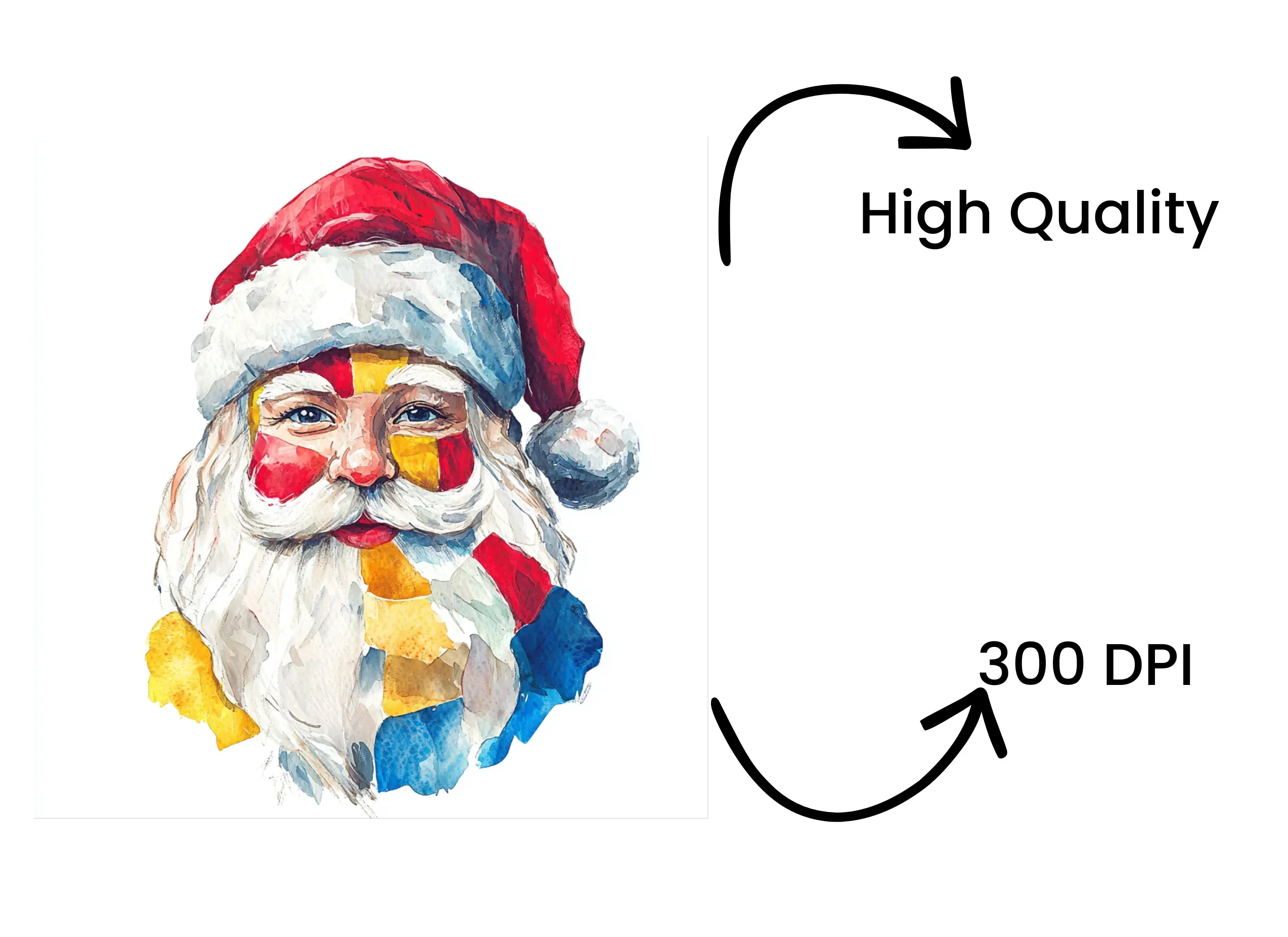 Abstract Santa Clipart Bundle - Image 4