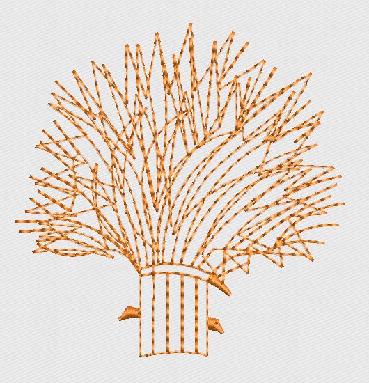 Abstract Stalks Base Embroidery Design