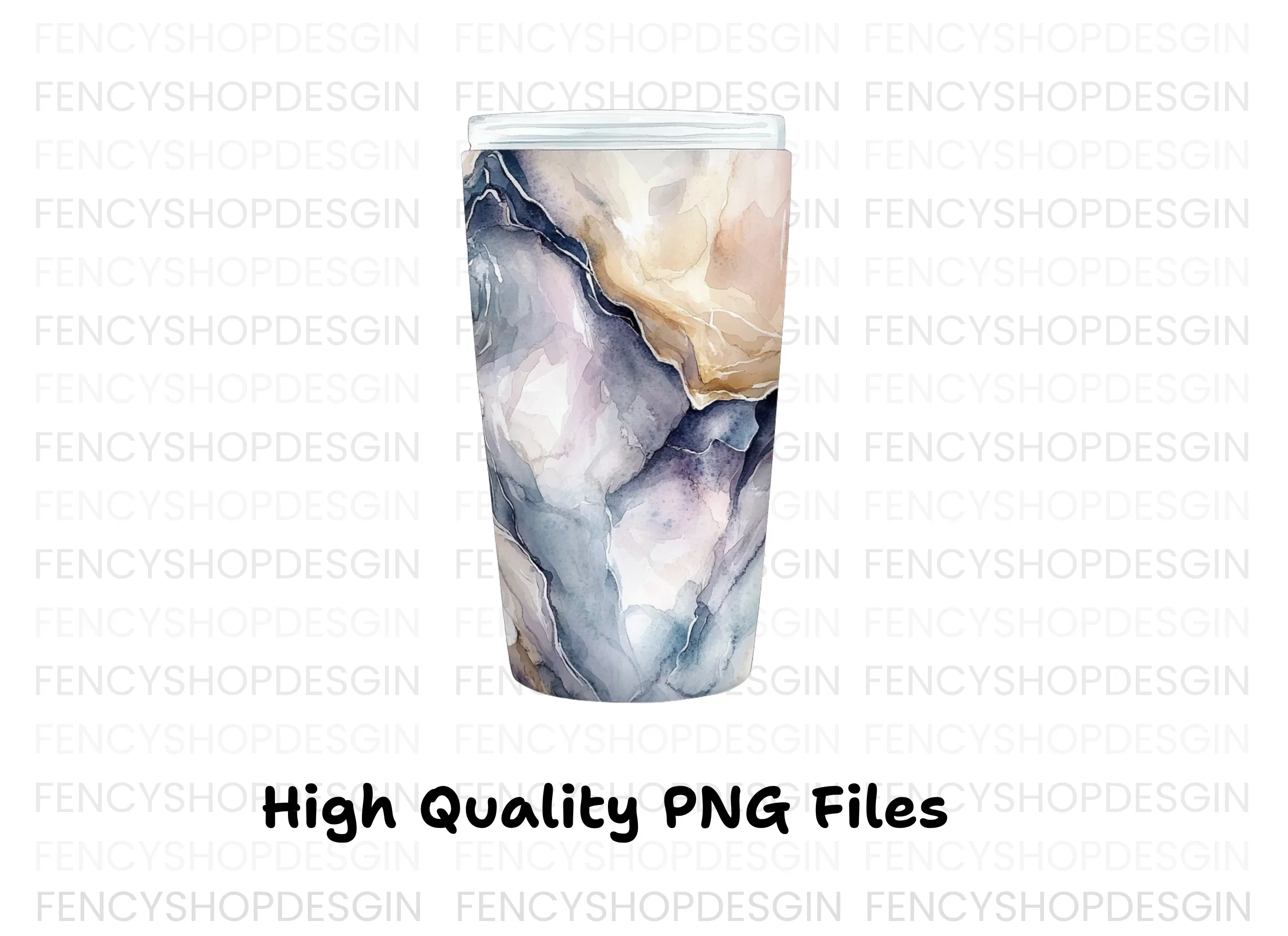 Abstract Swirl Marble Tumbler Clipart Bundle - Image 2