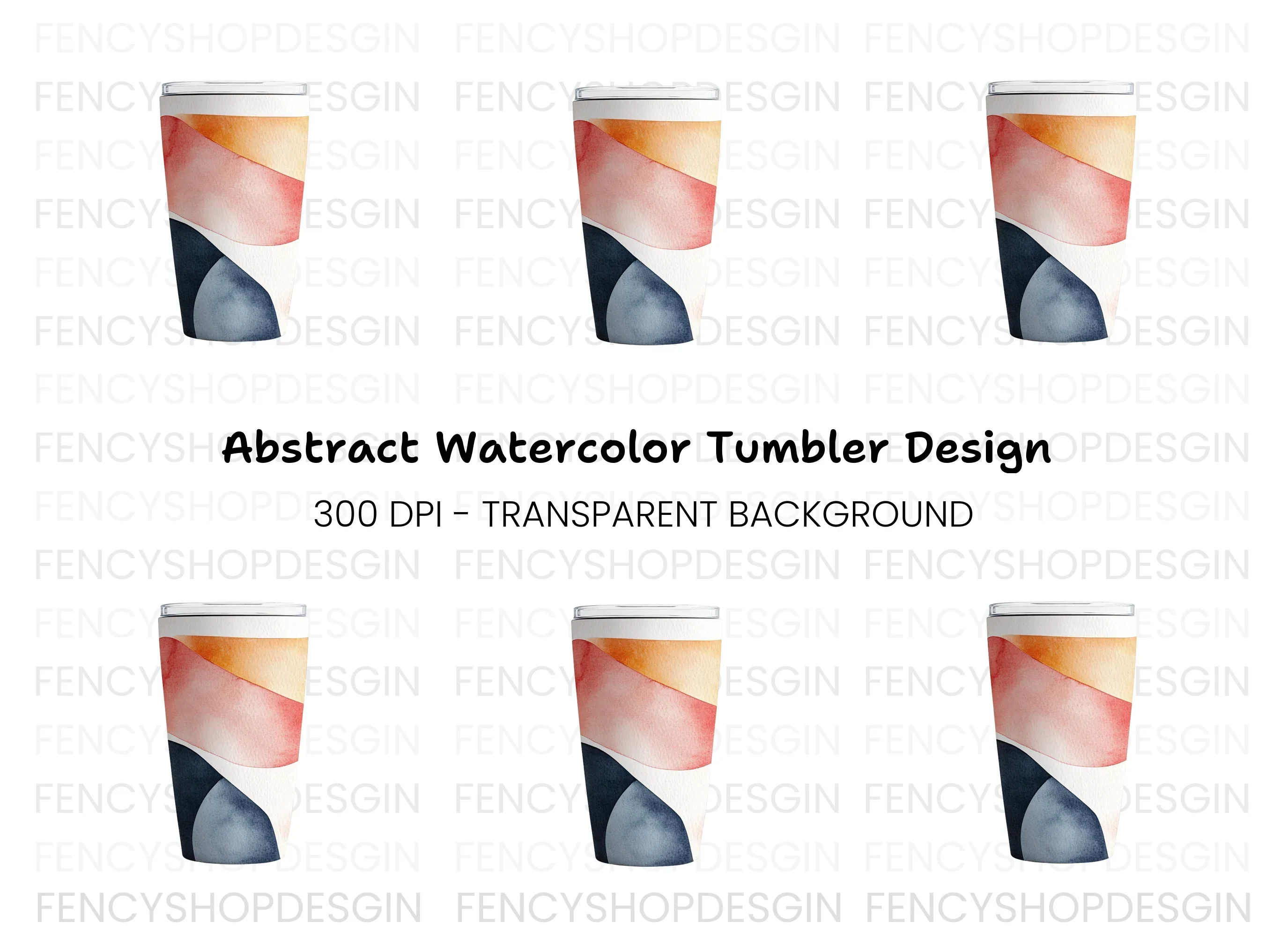 Abstract Tumbler Clipart Bundle