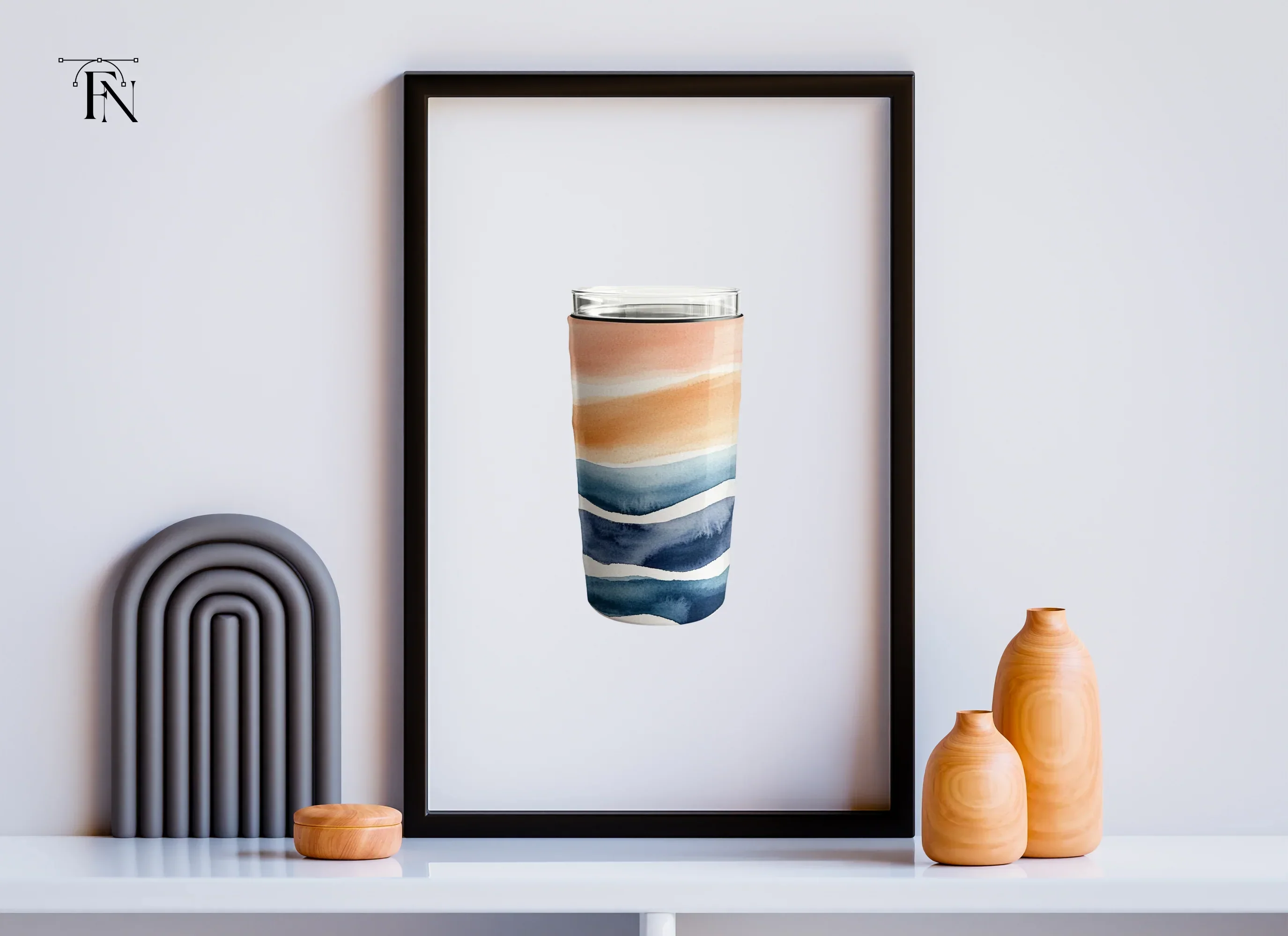 Abstract Waves Tumbler Clipart Bundle - Image 3
