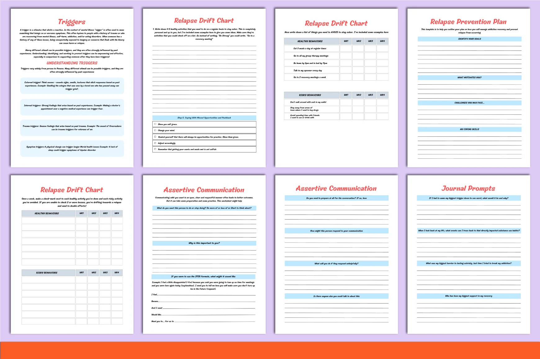 Addiction Recovery Worksheets Book - Image 3