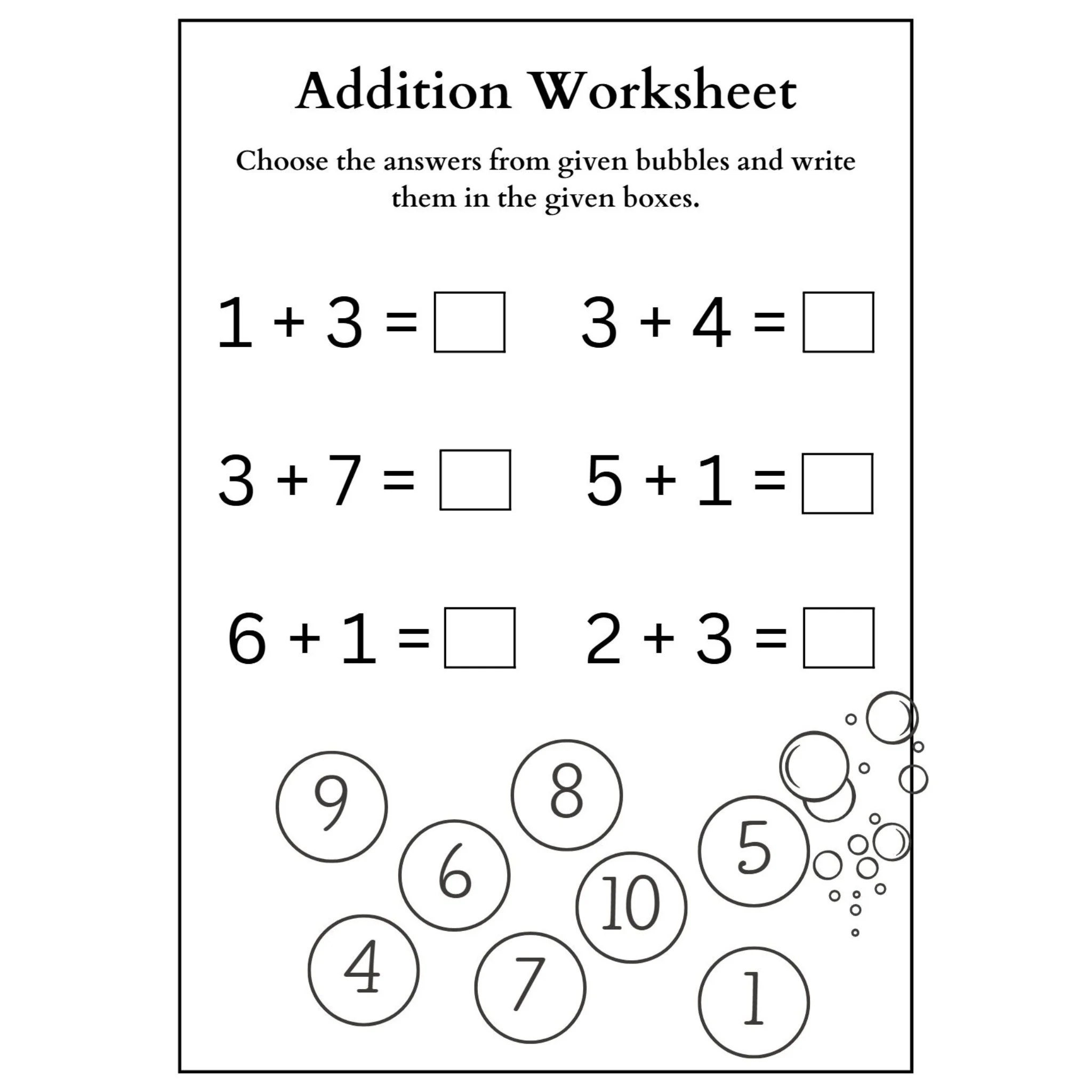 Addition Choose the Answer Worksheets - Image 3