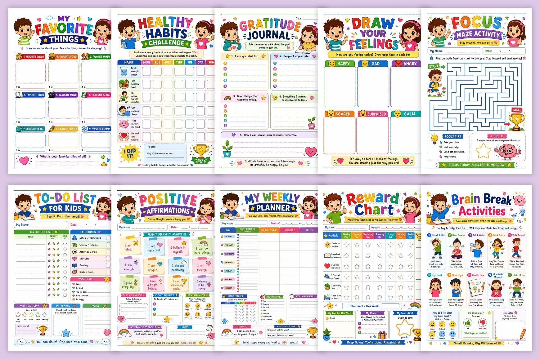 Adhd Activity For Kids Planner - Image 3