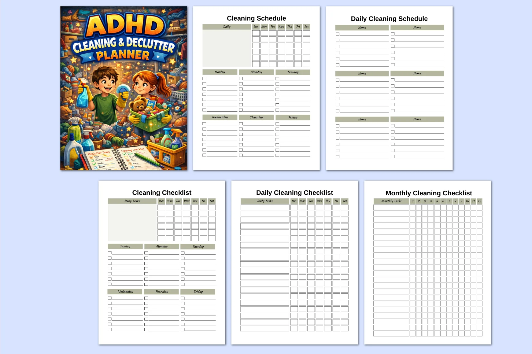 Adhd Cleaning Declutter Planner - Image 2