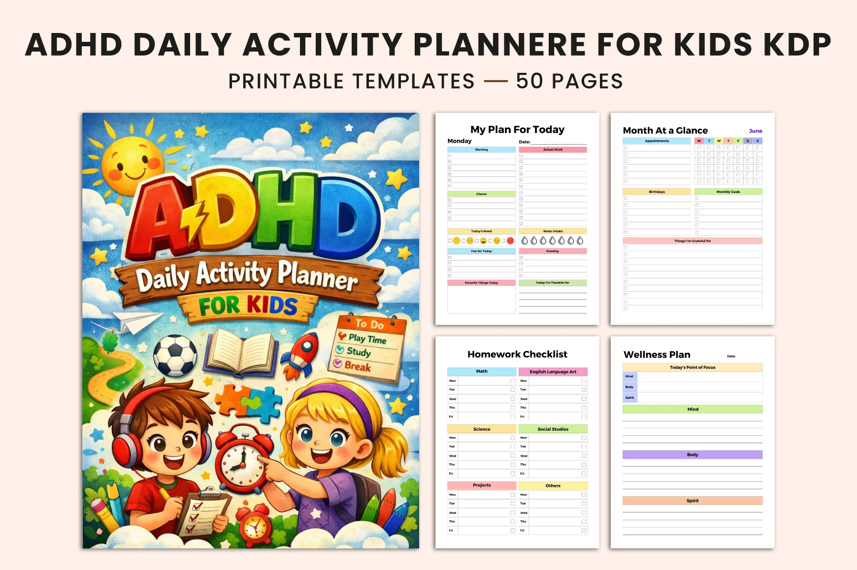 ADHD Daily Activity Planner for Kids
