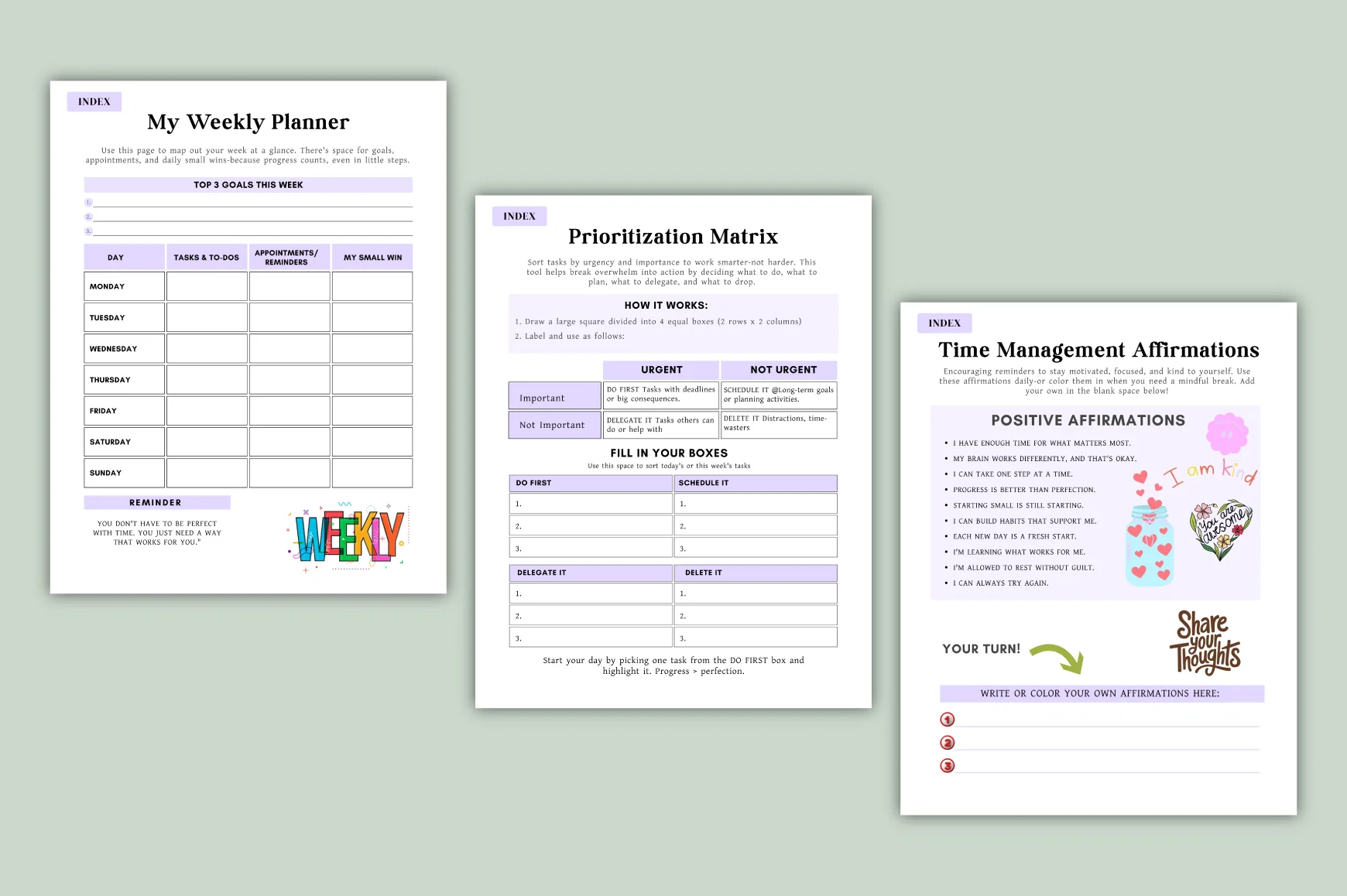 ADHD Time Control Worksheets Book - Image 3