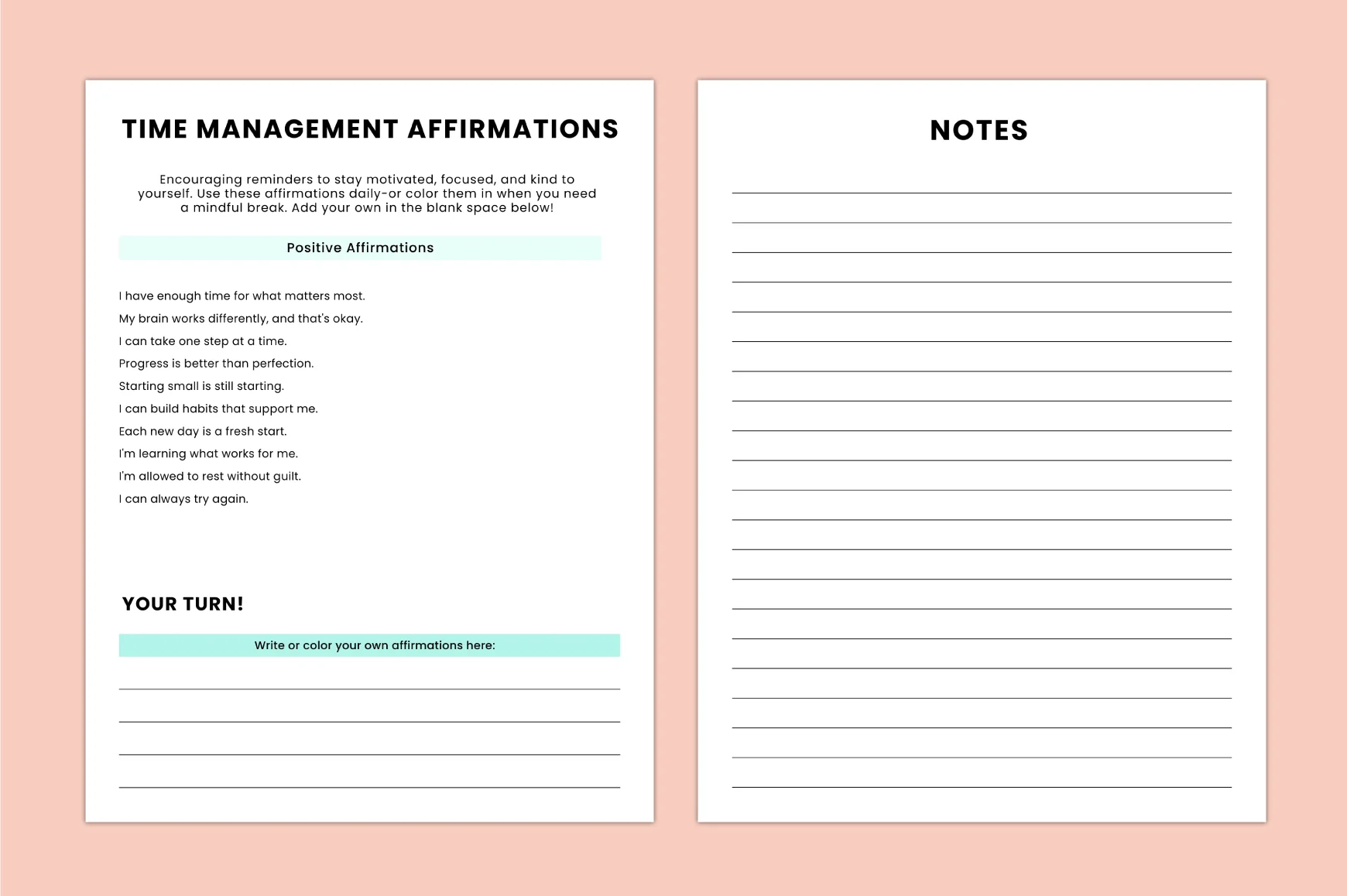 Adhd Time Management Worksheets Workbook - Image 4