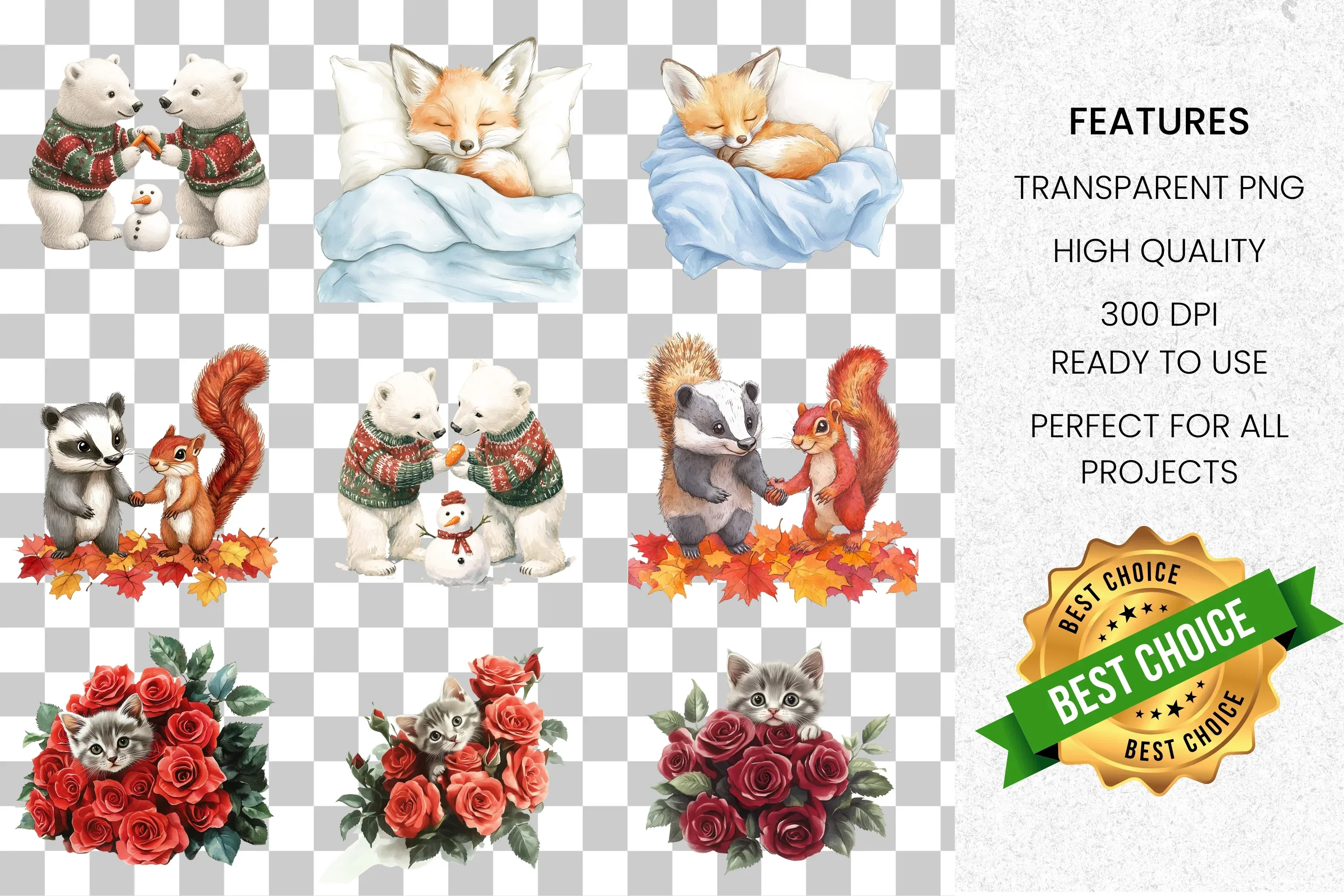 Adorable Animal Clipart Bundle - Image 2