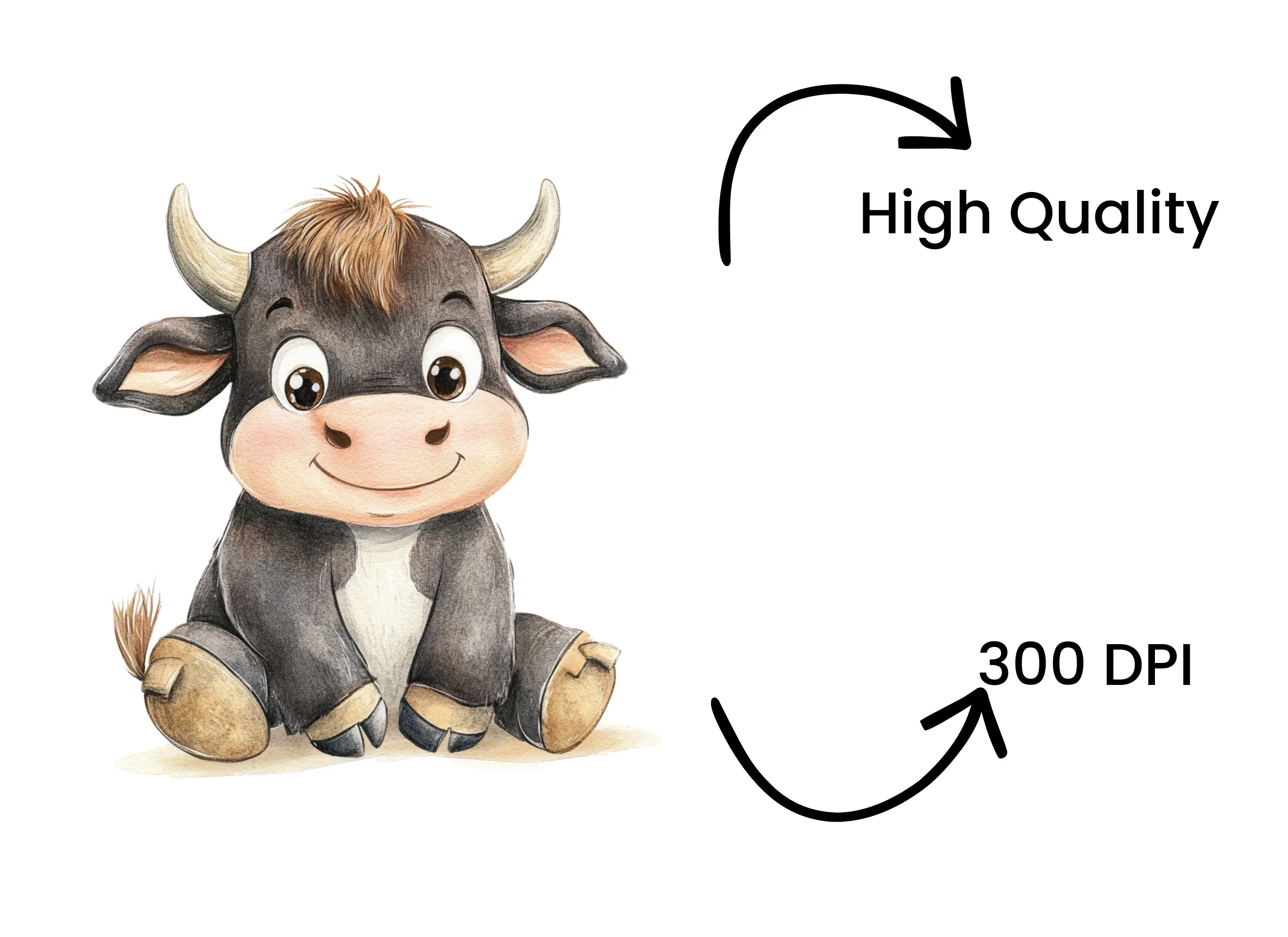 Adorable Baby Bull Clipart Bundle - Image 4