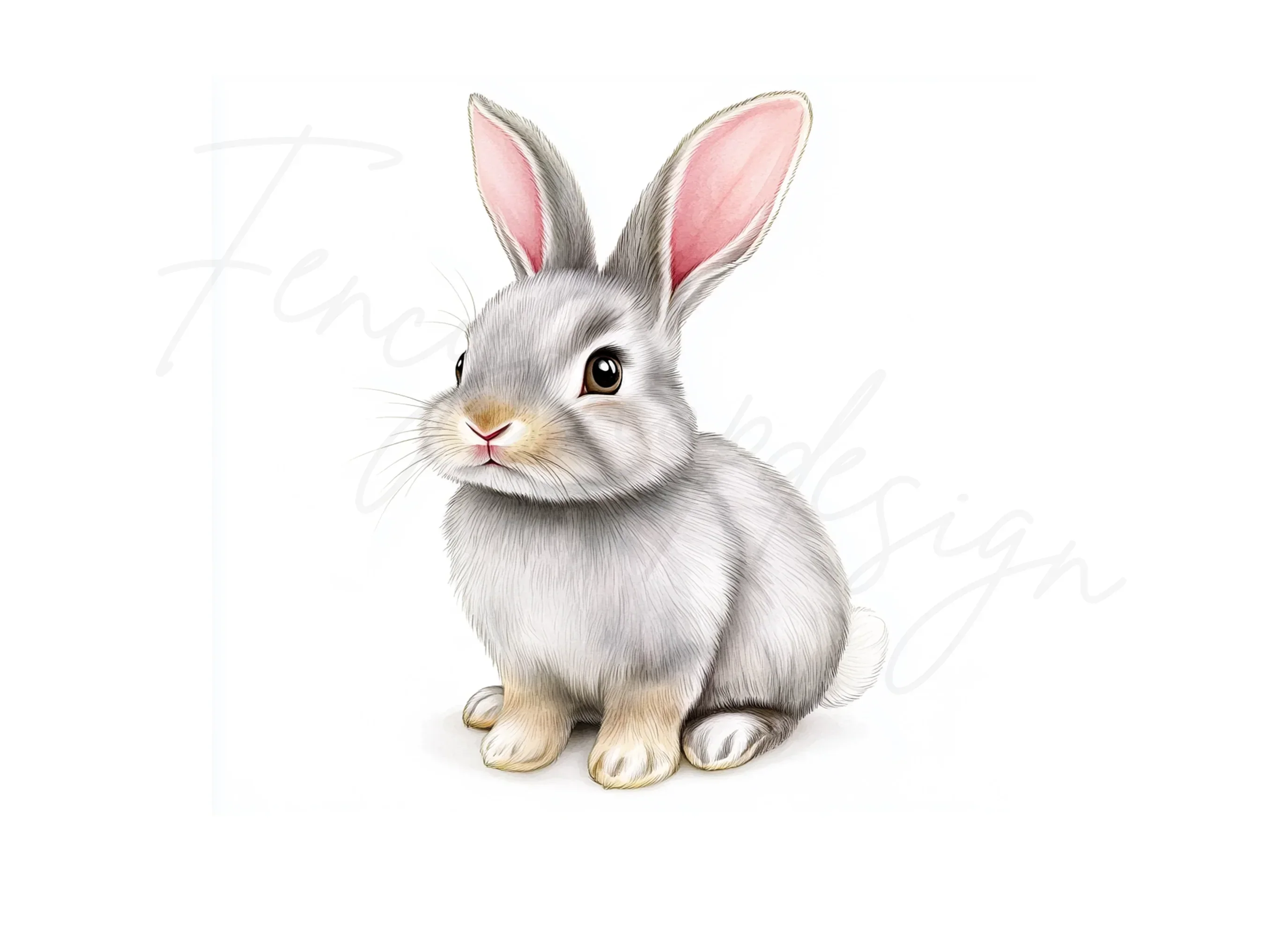 Adorable Baby Bunny Rabbit Clipart Bundle - Image 2