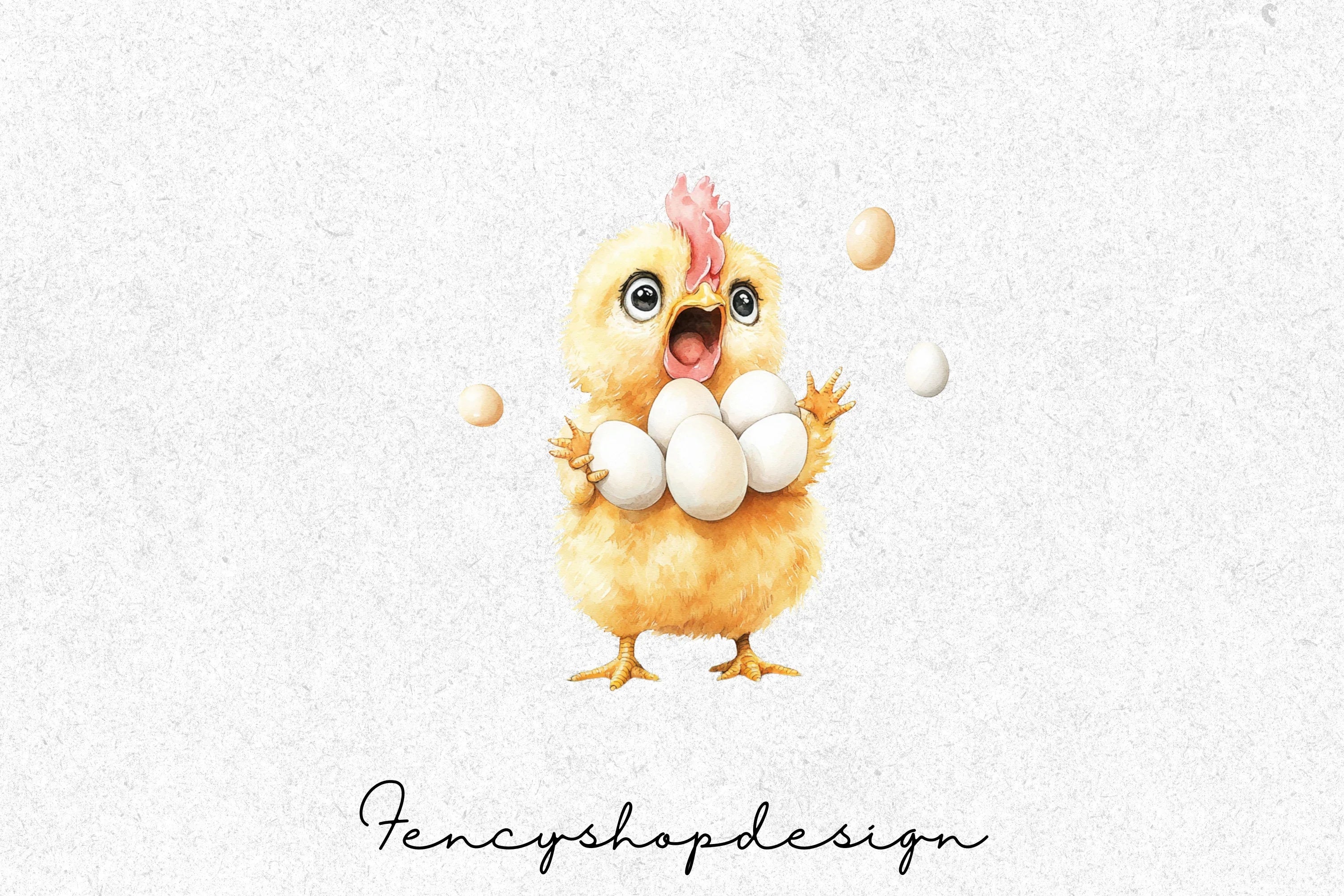 Adorable Baby Chicks and Easter Eggs Clipart Bundle - Image 2