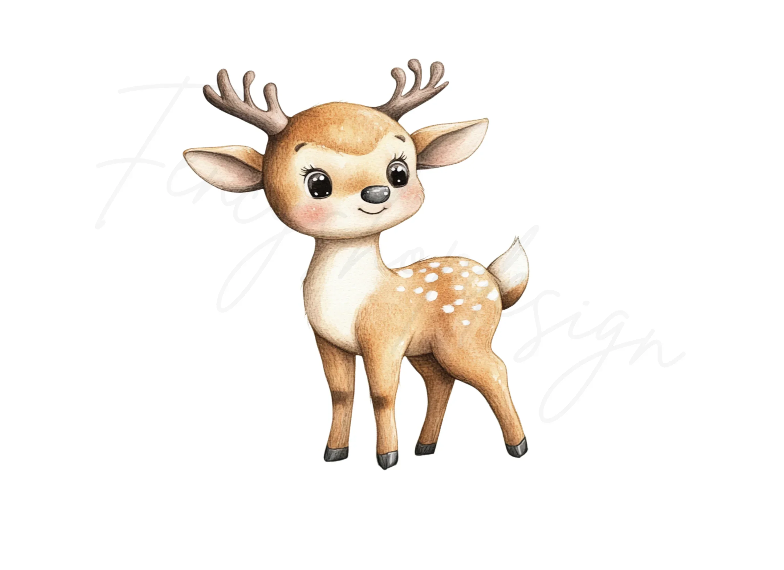 Adorable Baby Deer Fawn Clipart Bundle - Image 2