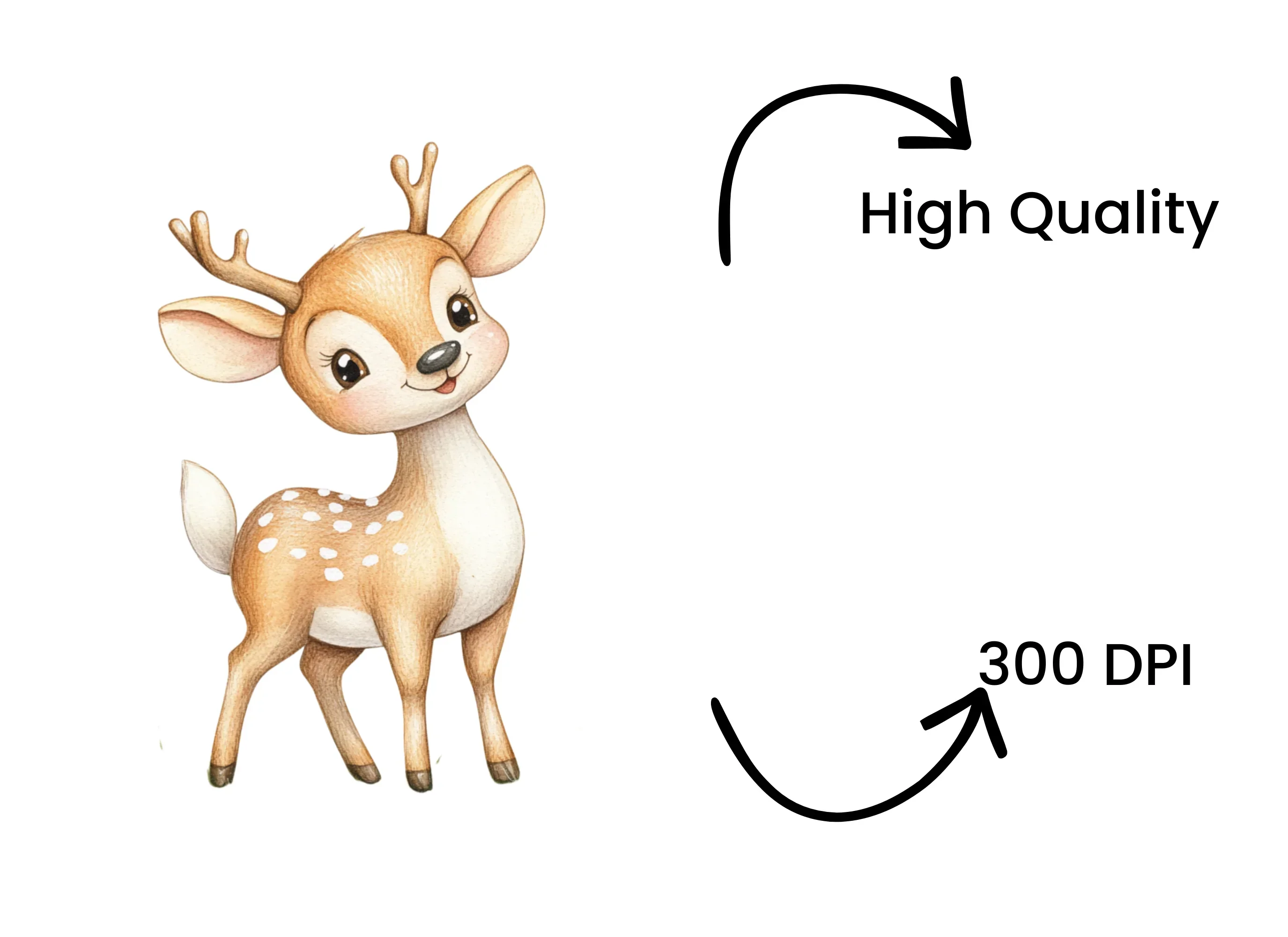 Adorable Baby Deer Fawn Clipart Bundle - Image 4