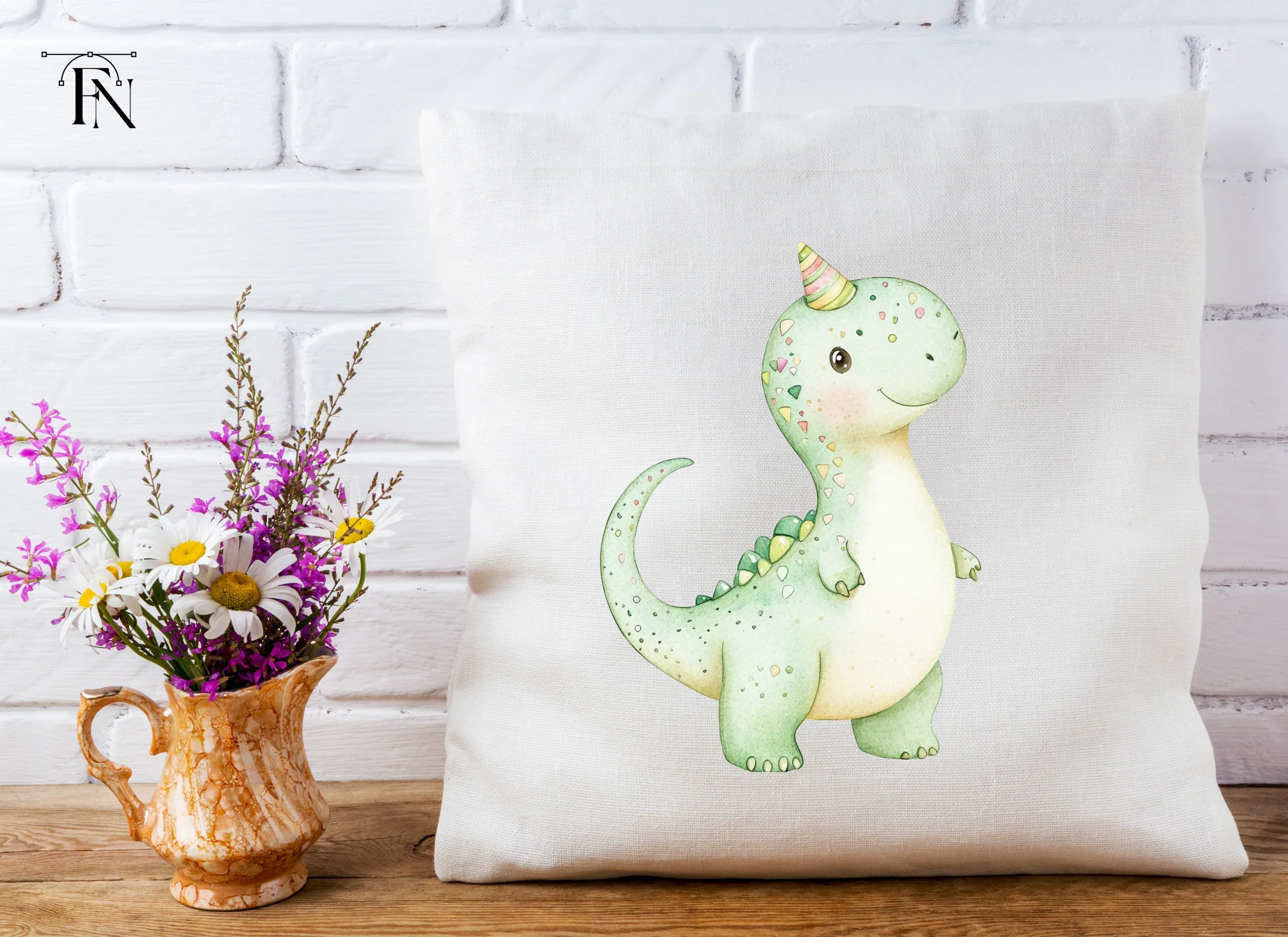 Adorable Baby Dinosaur Birthday Clipart Bundle - Image 3