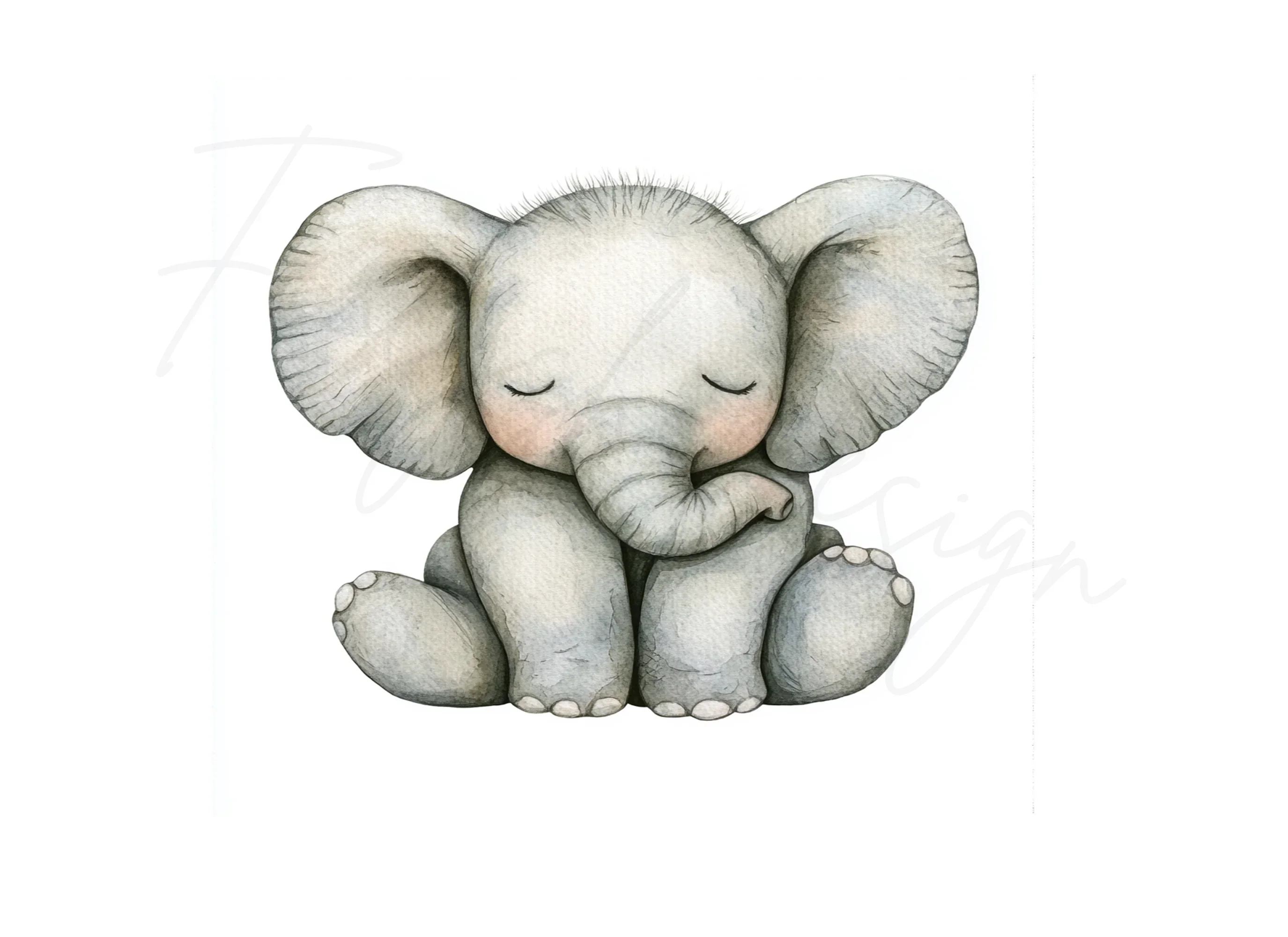 Adorable Baby Elephant Clipart Bundle - Image 2