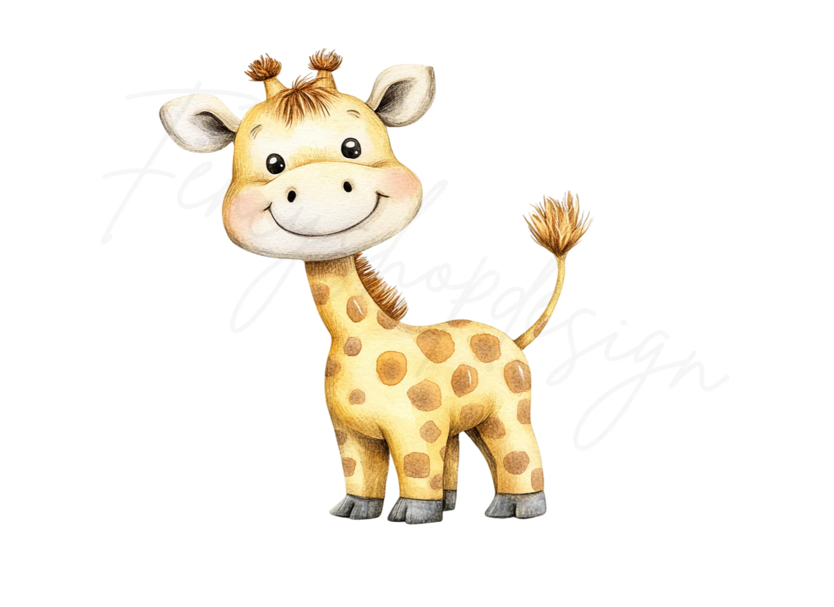 Adorable Baby Giraffe Clipart Bundle - Image 3