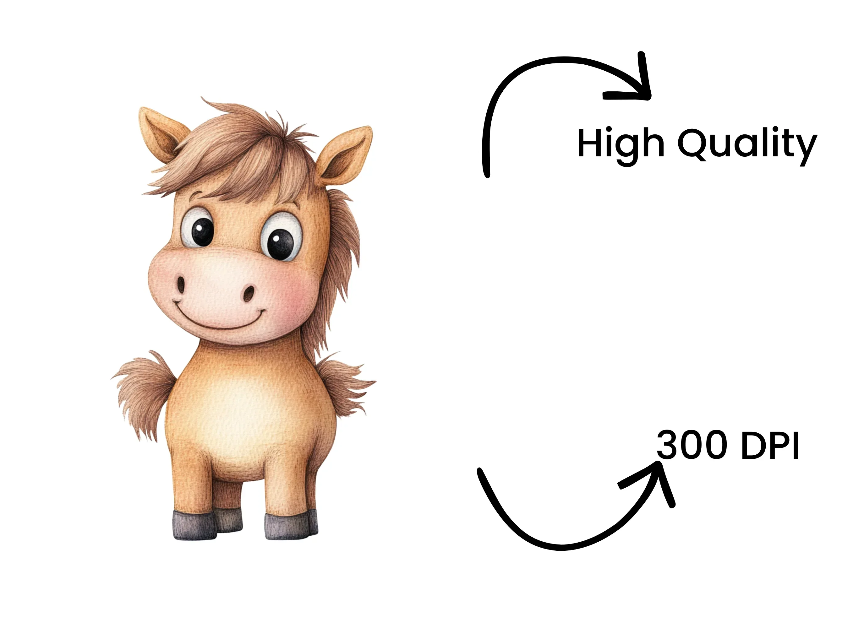 Adorable Baby Horse Clipart Bundle - Image 4
