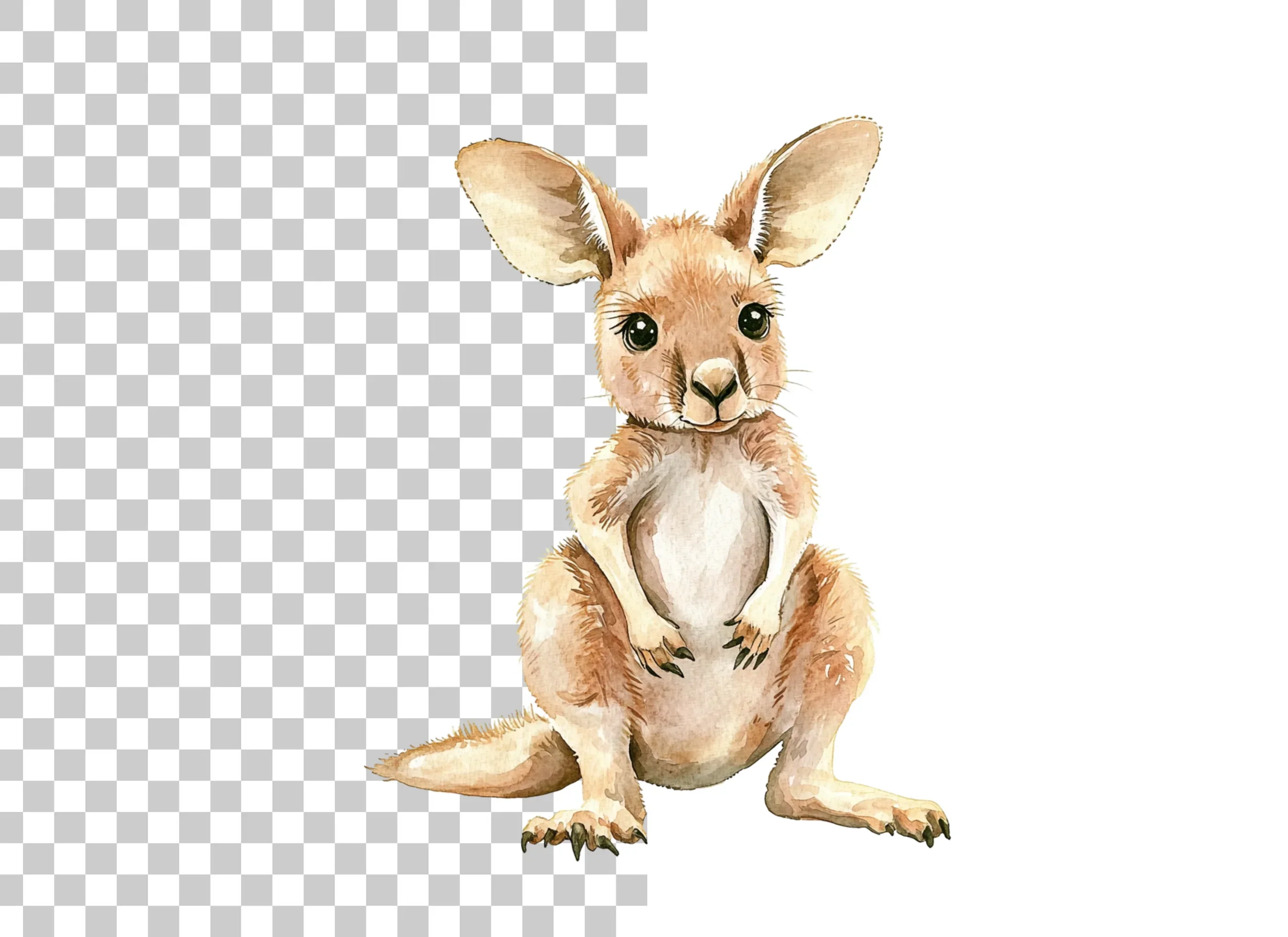 Adorable Baby Kangaroo Clipart Bundle - Image 2