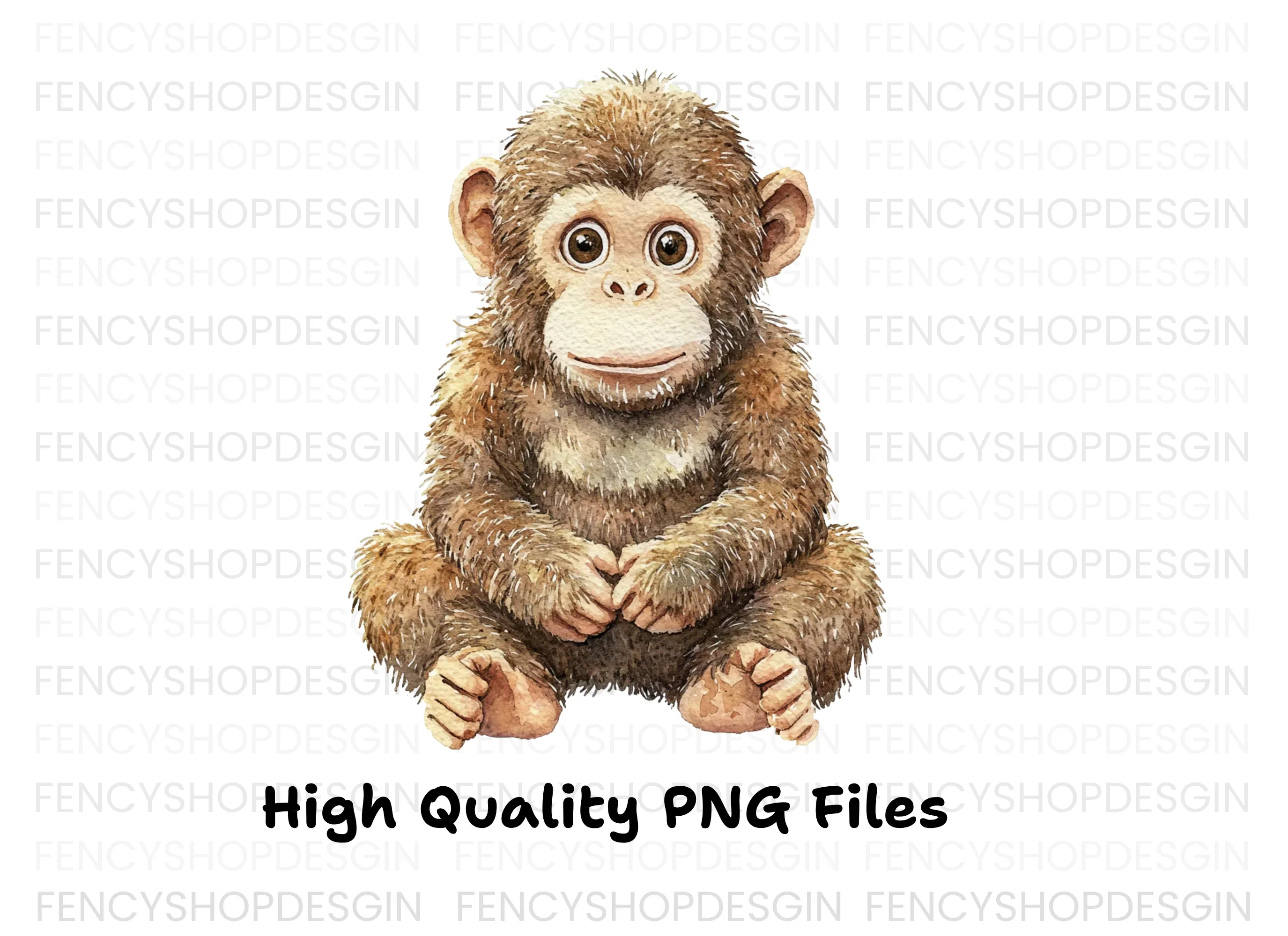 Adorable Baby Monkey Clipart Bundle - Image 2