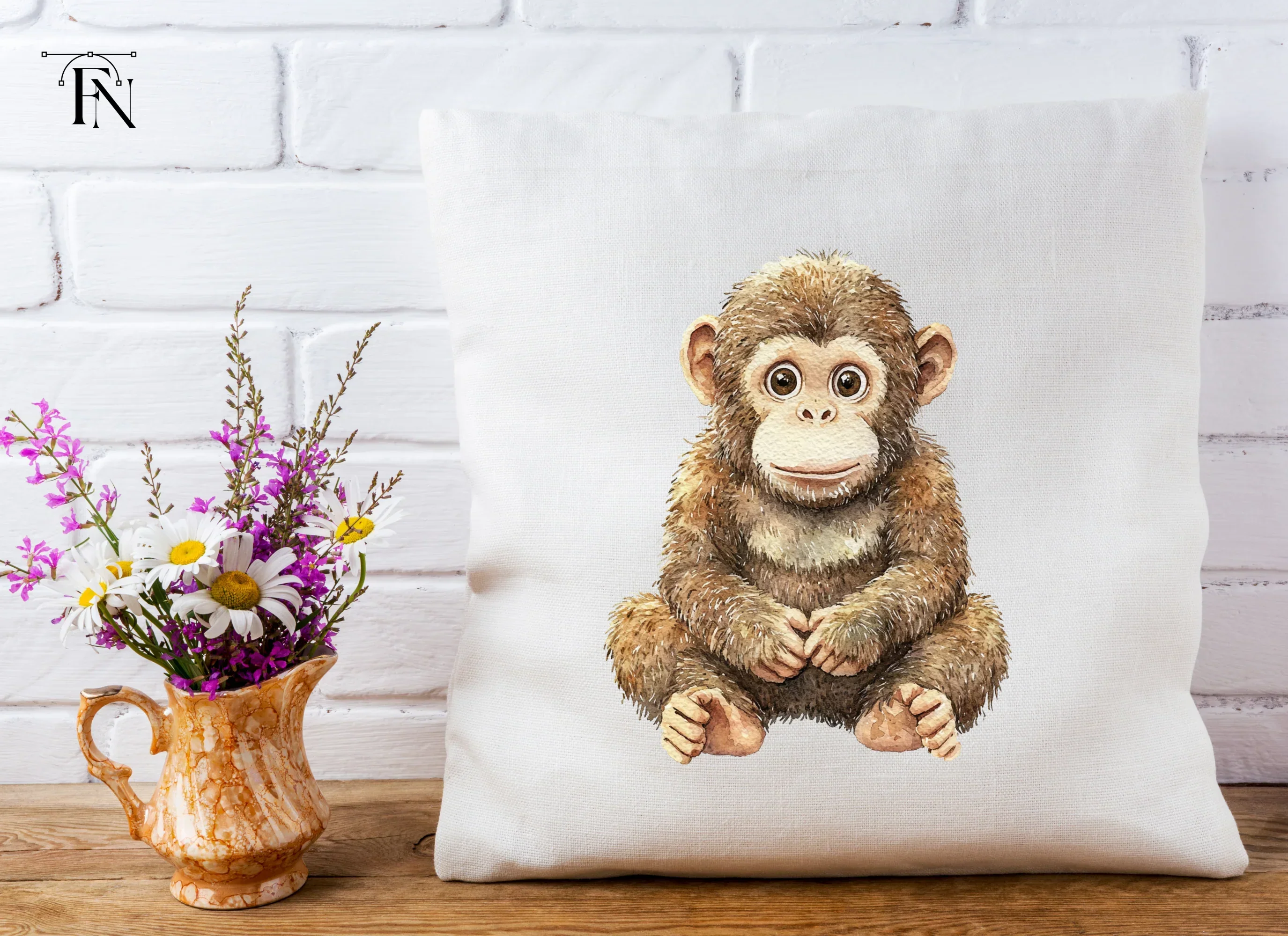 Adorable Baby Monkey Clipart Bundle - Image 4
