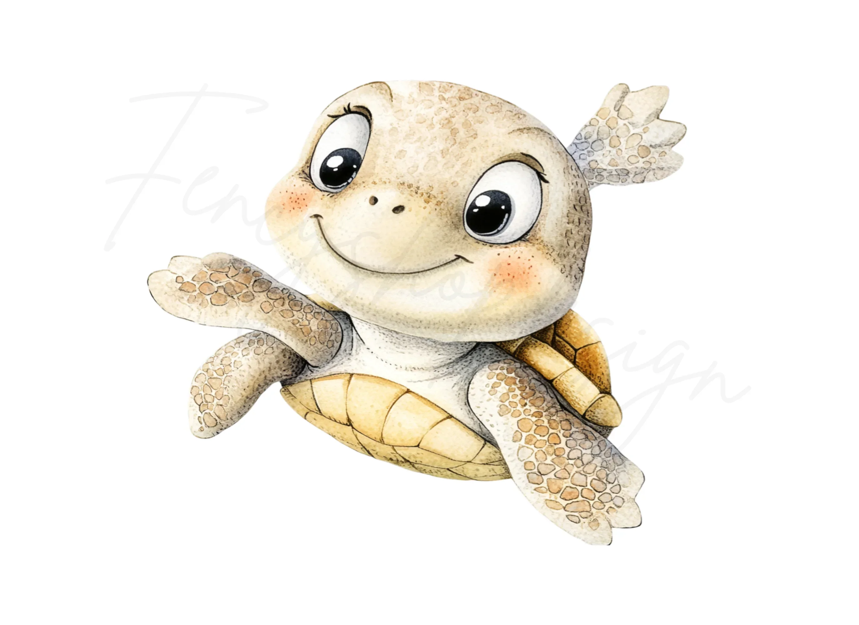 Adorable Baby Sea Turtles Clipart Bundle - Image 2