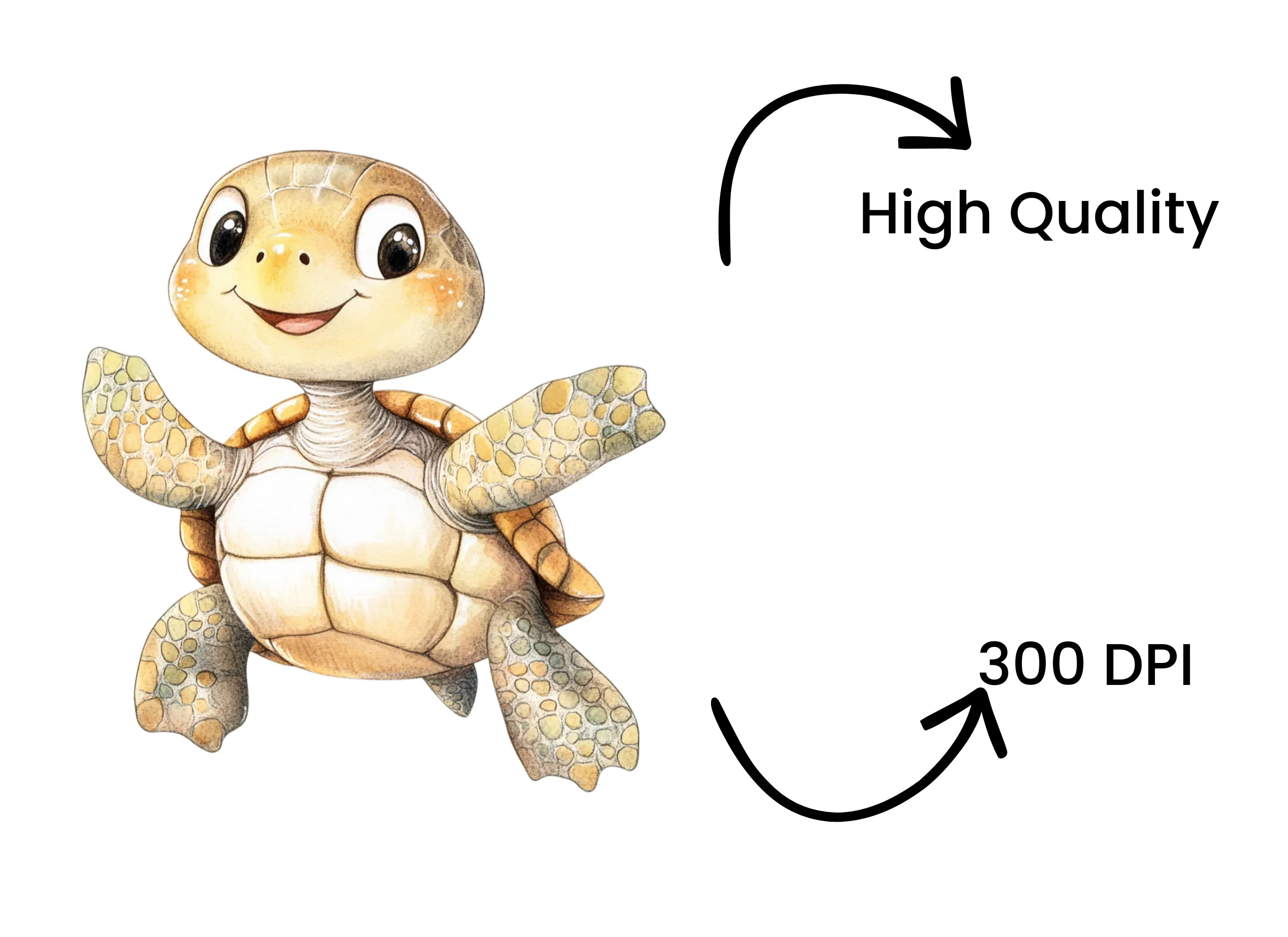 Adorable Baby Sea Turtles Clipart Bundle - Image 4