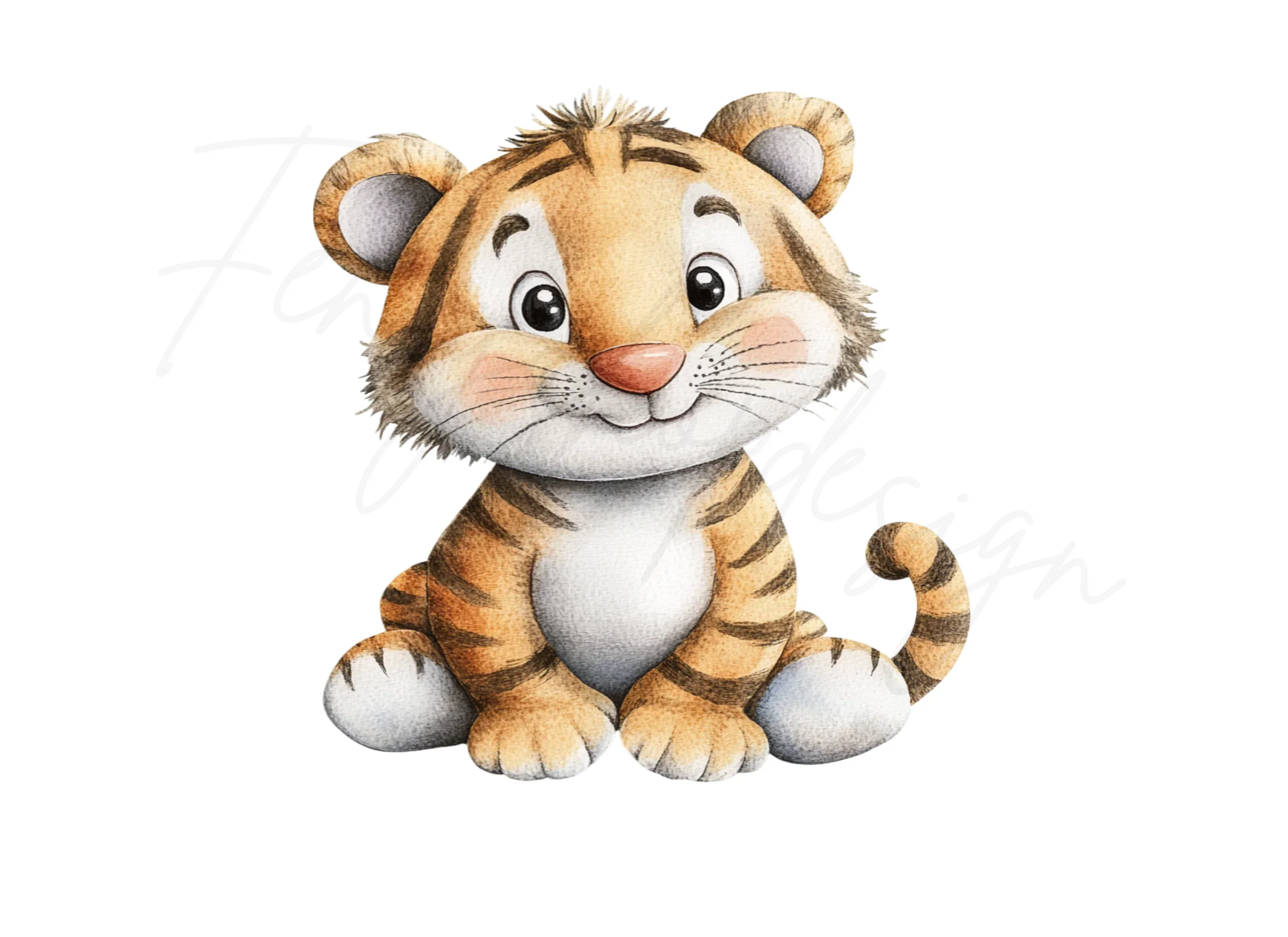 Adorable Baby Tiger Clipart Bundle - Image 3
