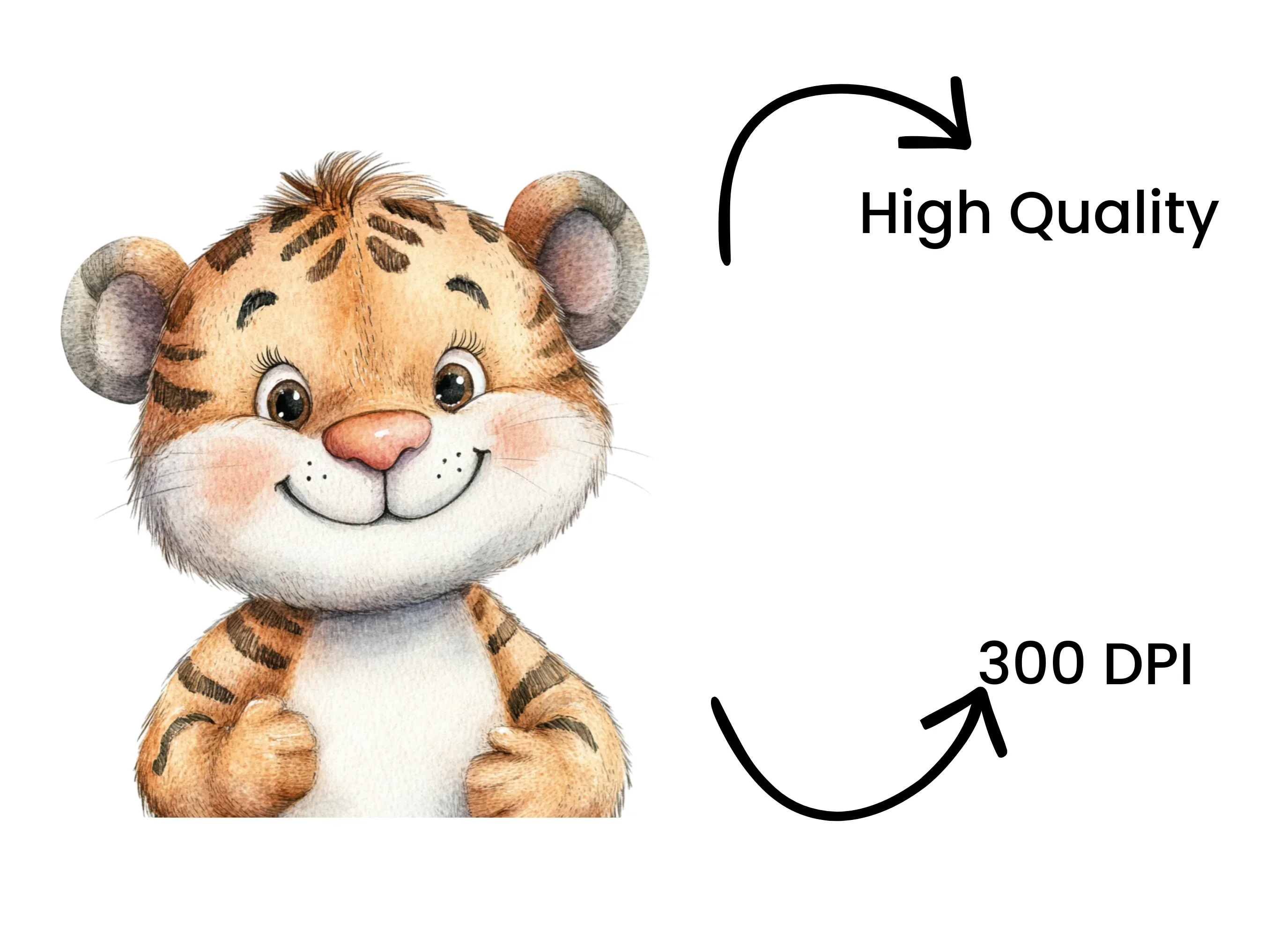 Adorable Baby Tiger Clipart Bundle - Image 4