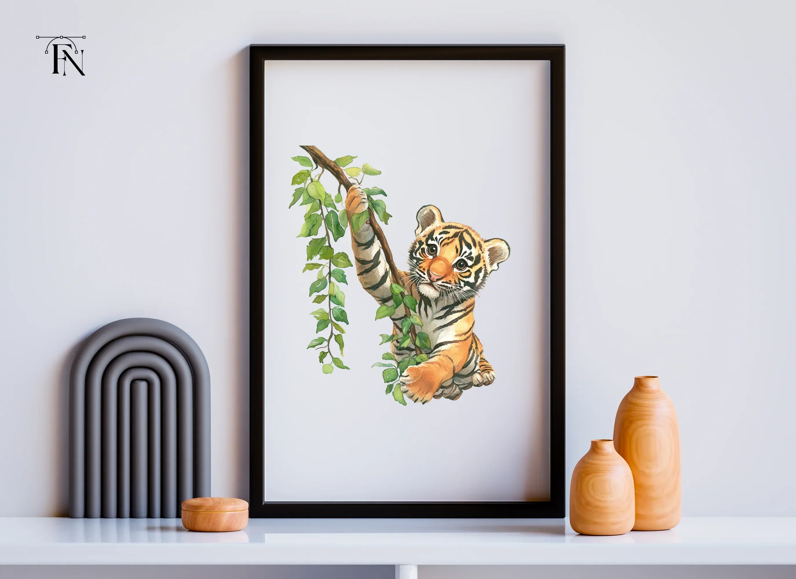 Adorable Baby Tigers Playing Clipart Bundle - Image 3