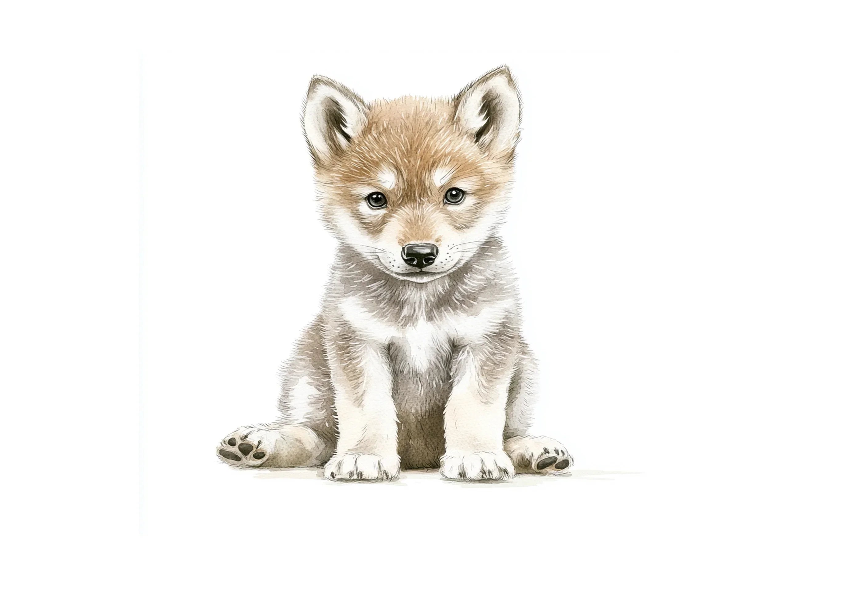 Adorable Baby Wolf Clipart Bundle - Image 3