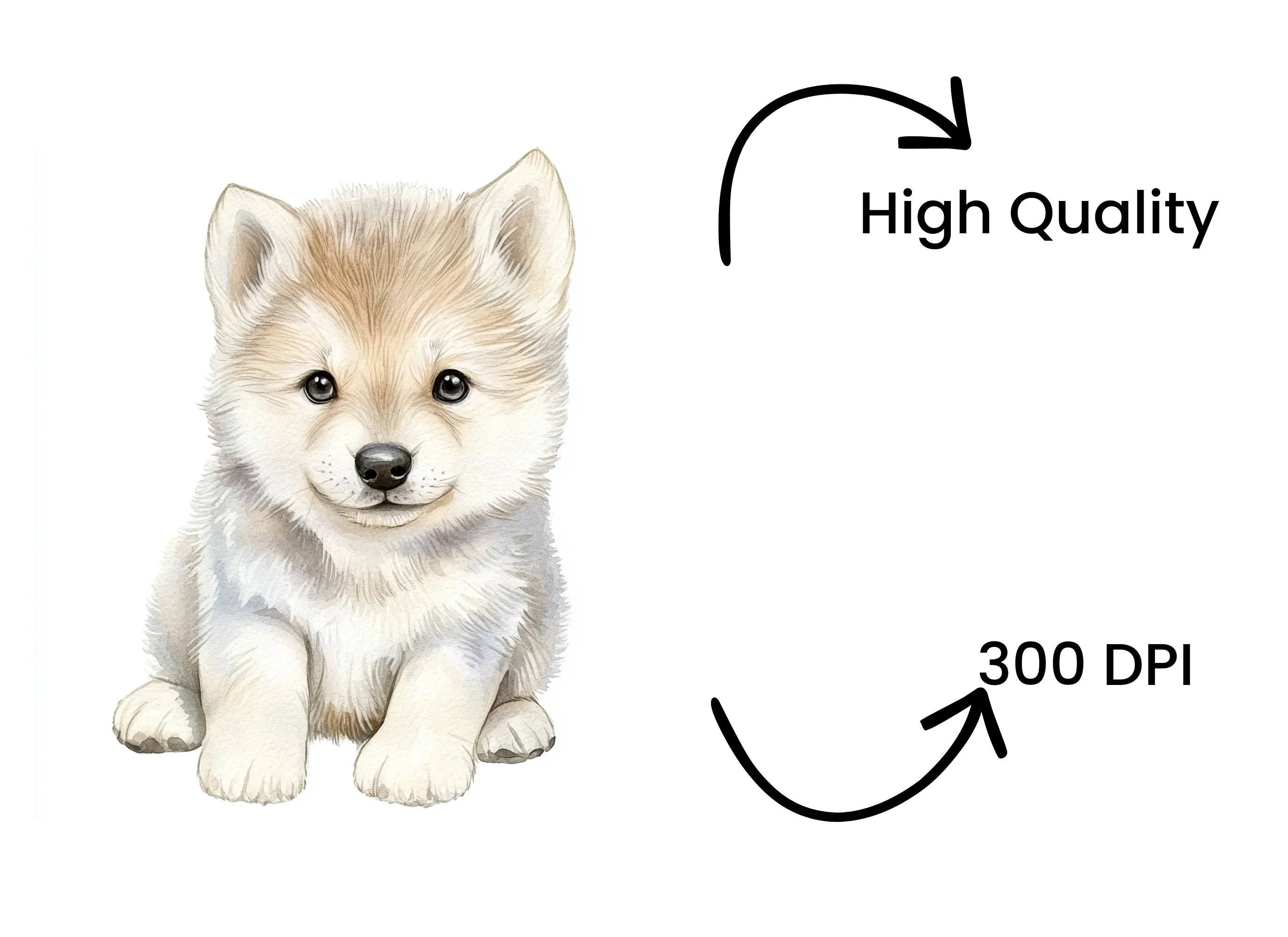 Adorable Baby Wolf Clipart Bundle - Image 4