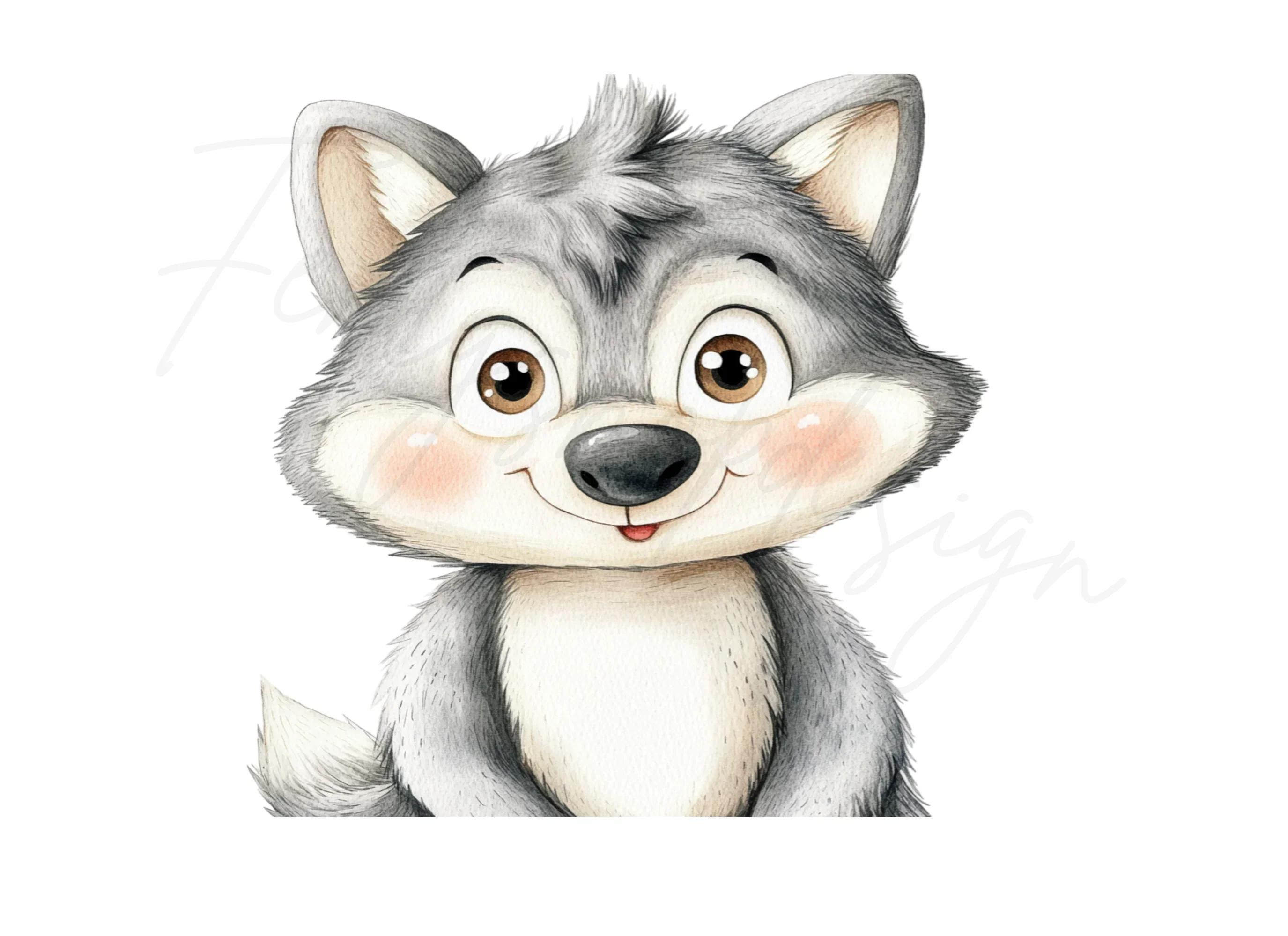 Adorable Baby Wolf Clipart Bundle - Image 2