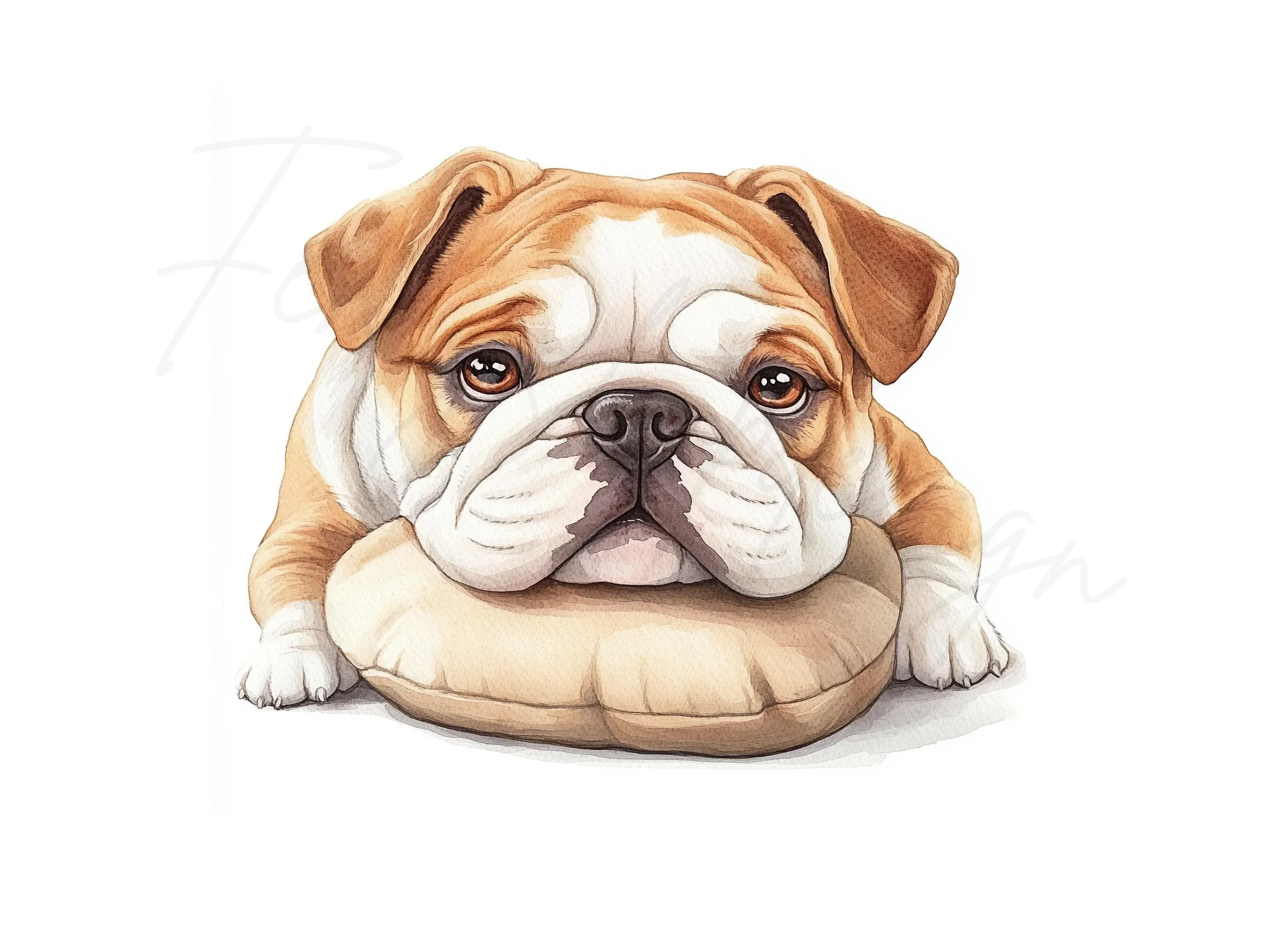Adorable Bulldog Puppy Clipart Bundle - Image 2