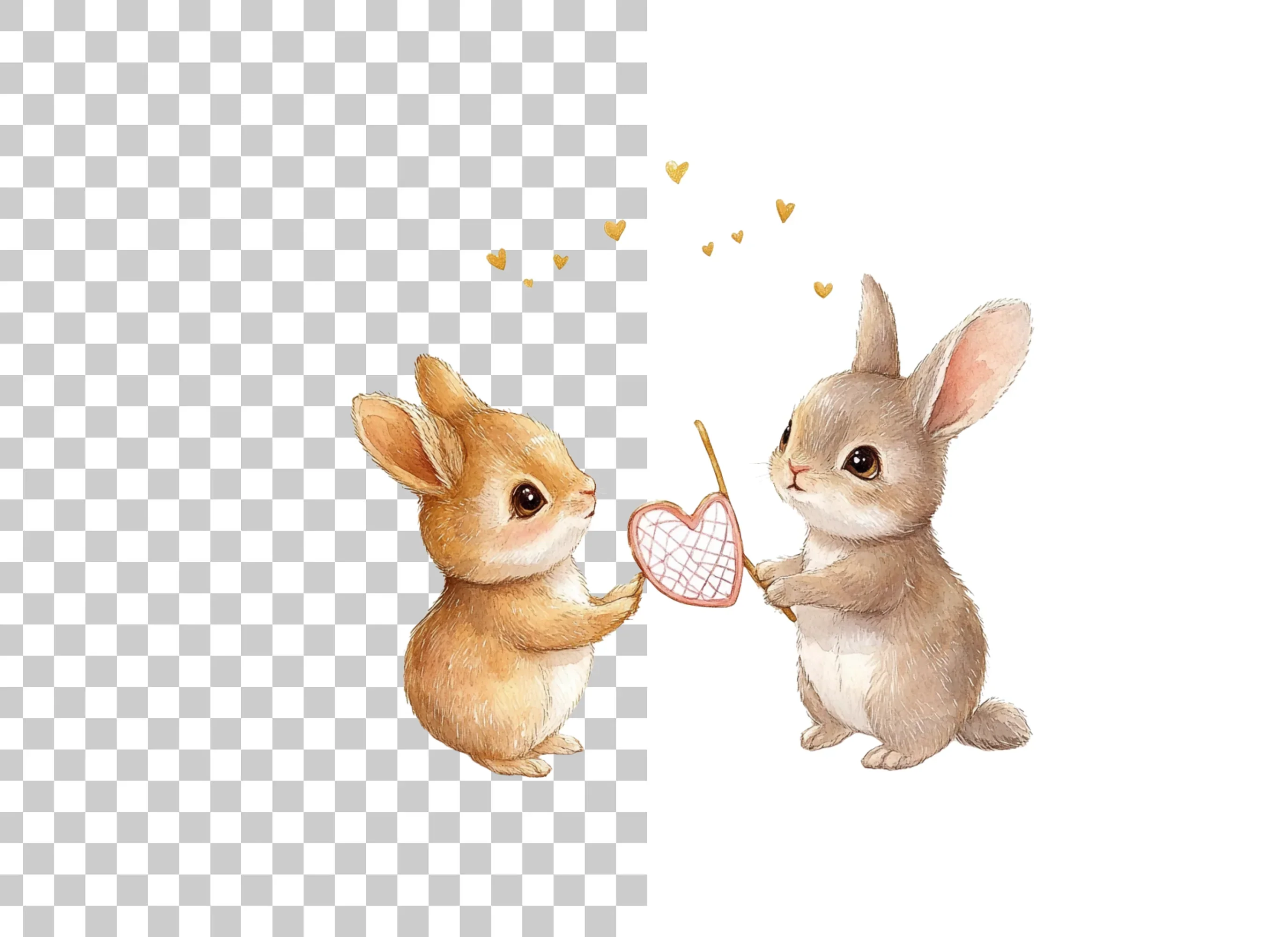 Adorable Bunny Love Clipart Bundle - Image 6