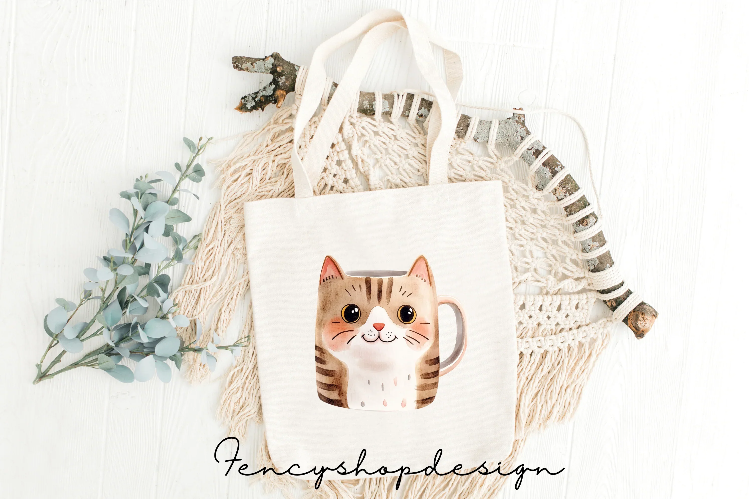 Adorable Cat Mugs Clipart Bundle - Image 2