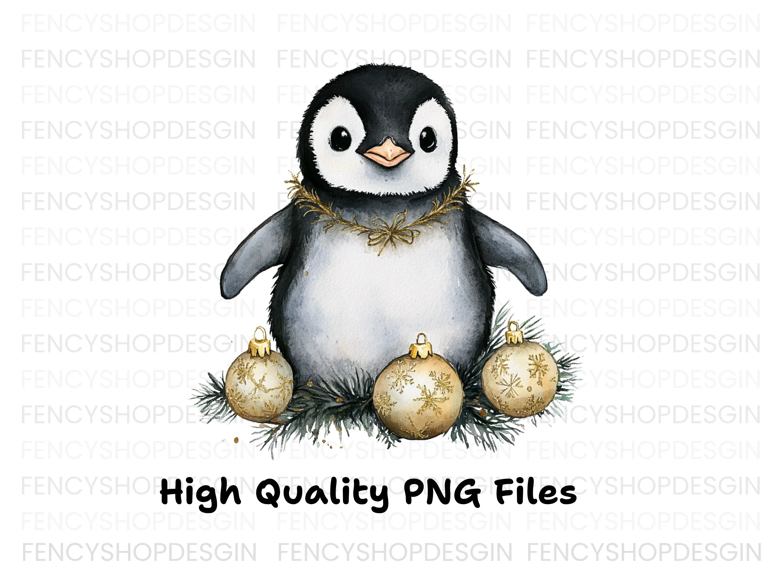 Adorable Christmas Penguin Clipart Bundle - Image 3